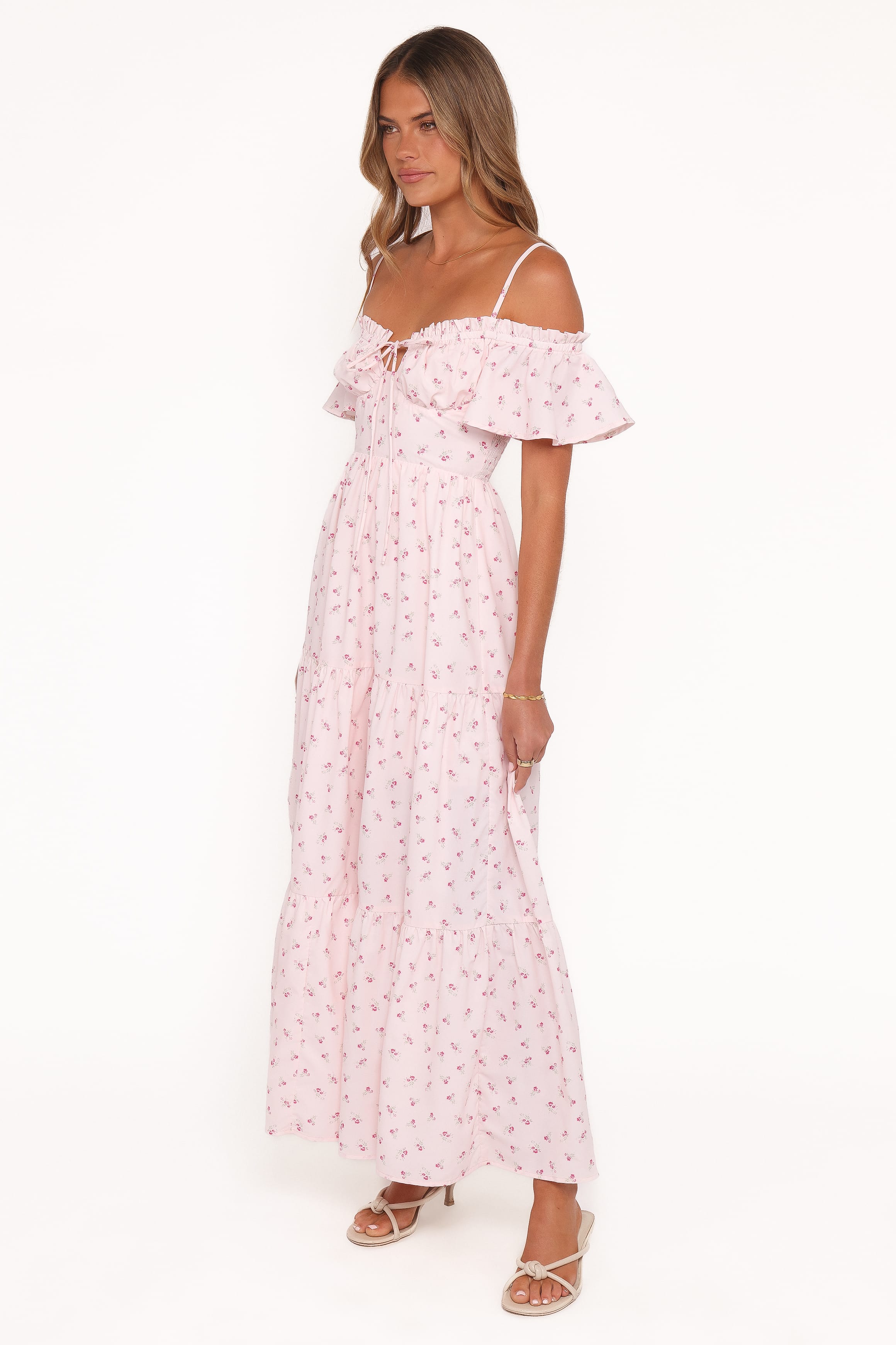 Petal and Pup USA DRESSES Lachay Maxi Dress - Pink Floral