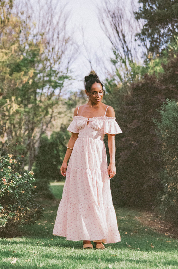 Nellie Midi Dress - Petal Pink