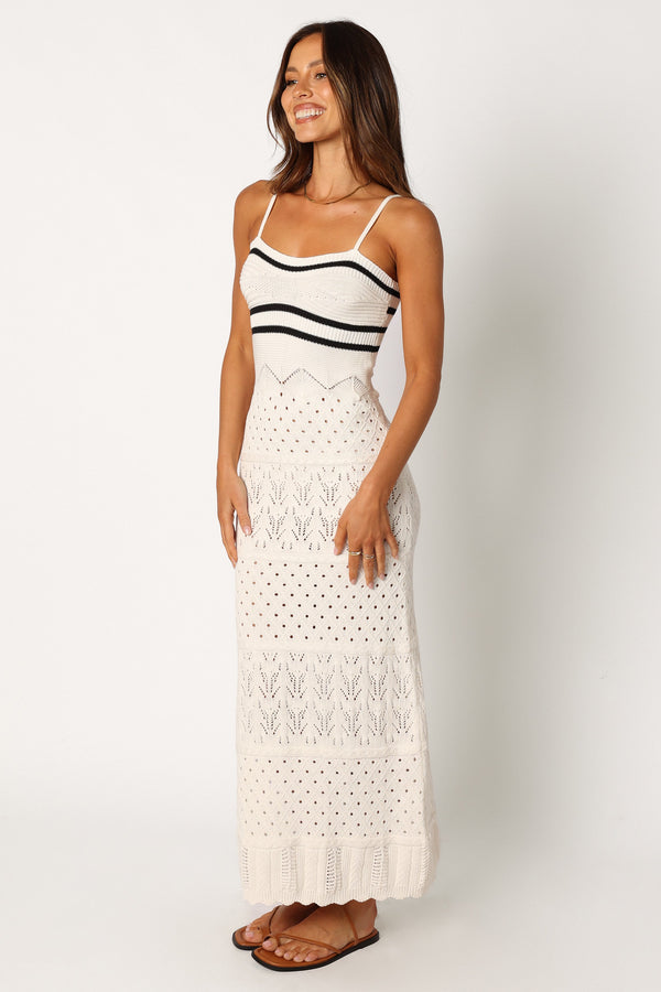 Petal and Pup USA DRESSES Landon Midi Dress - Black White