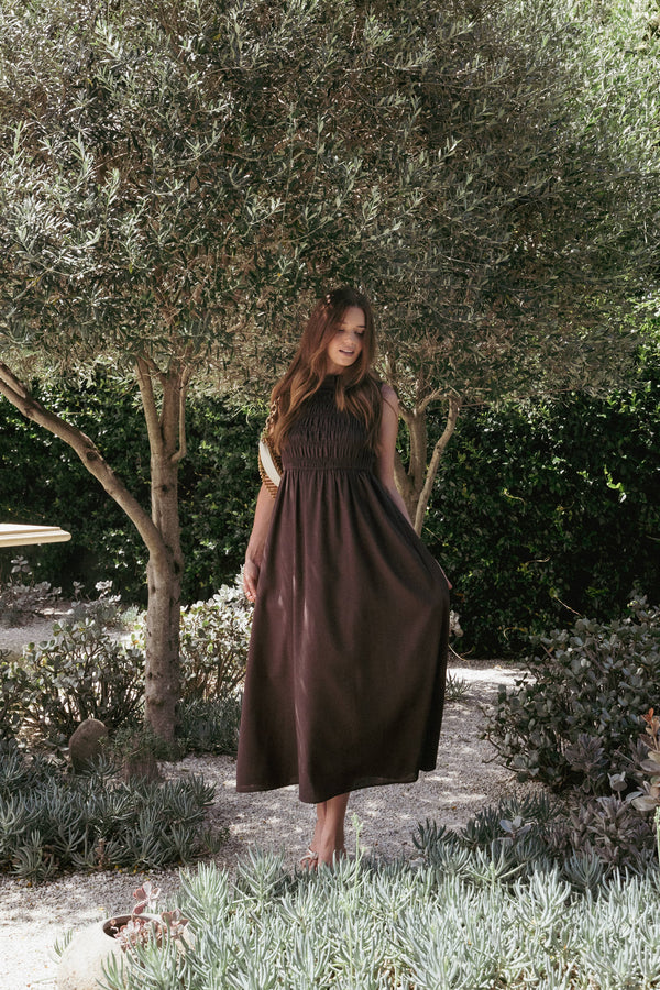 Petal and Pup USA DRESSES Lanna Maxi Dress - Chocolate (Hold for Rack)