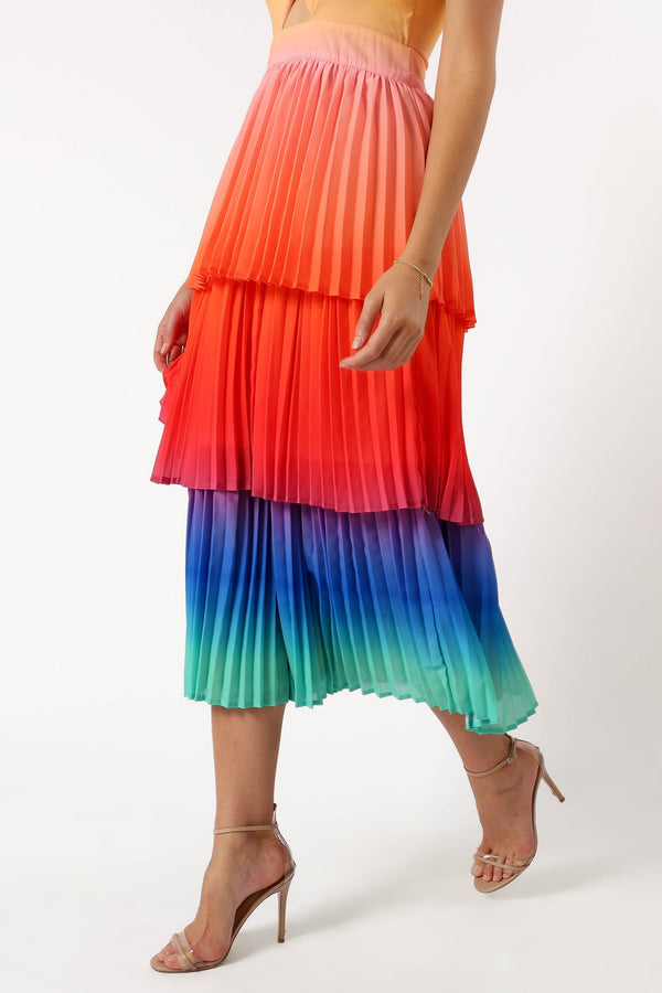 Petal and Pup USA DRESSES Lanos Tiered Midi Dress - Multicoloured