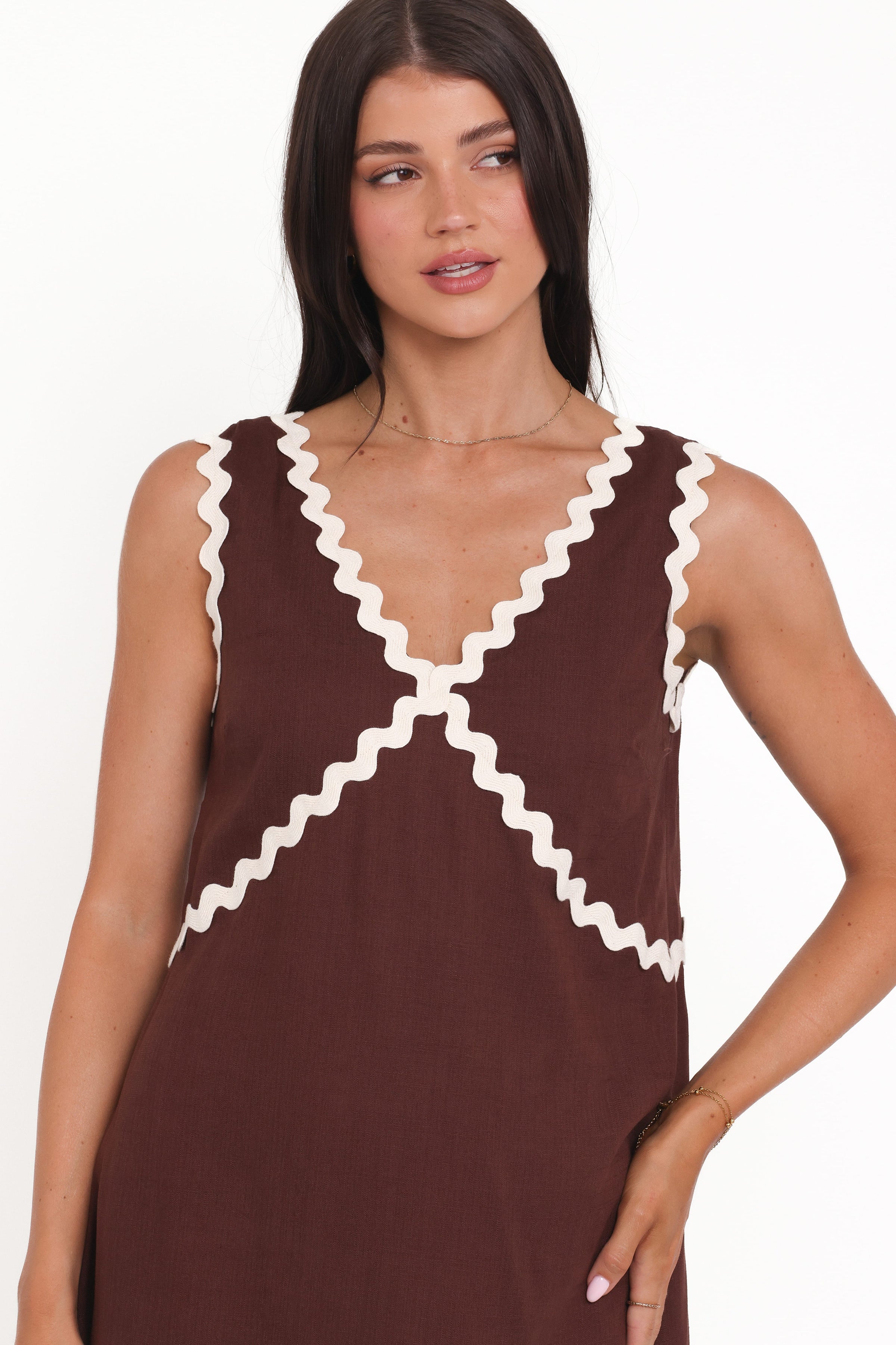 Petal and Pup USA DRESSES Lark Mini Dress - Brown