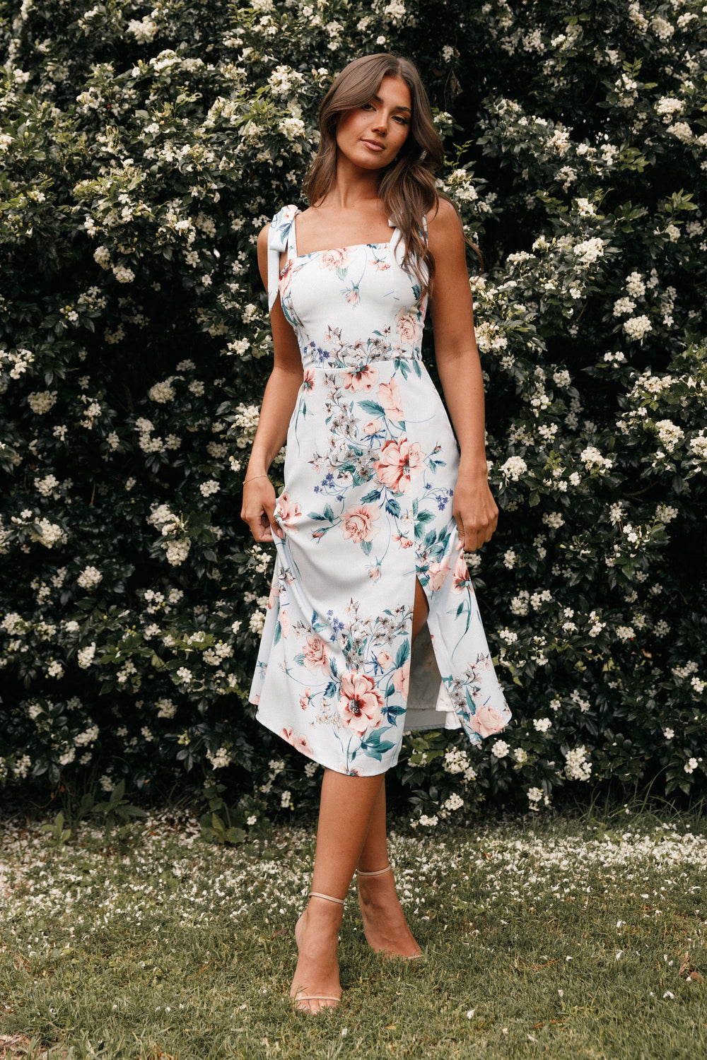 Laurel Dress Blue Floral Petal & Pup USA