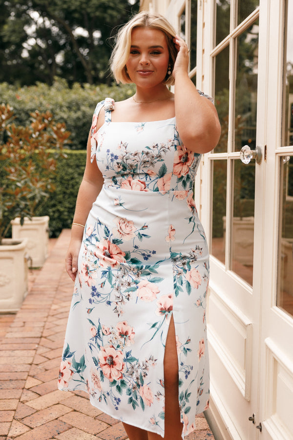 lisbeth midi dress green floral joyfueledjess on LTK
