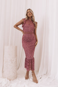 Petal and Pup USA DRESSES Lauren Dress - Dark Rose