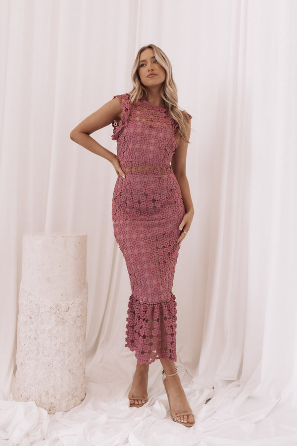 Petal and Pup USA DRESSES Lauren Dress - Dark Rose