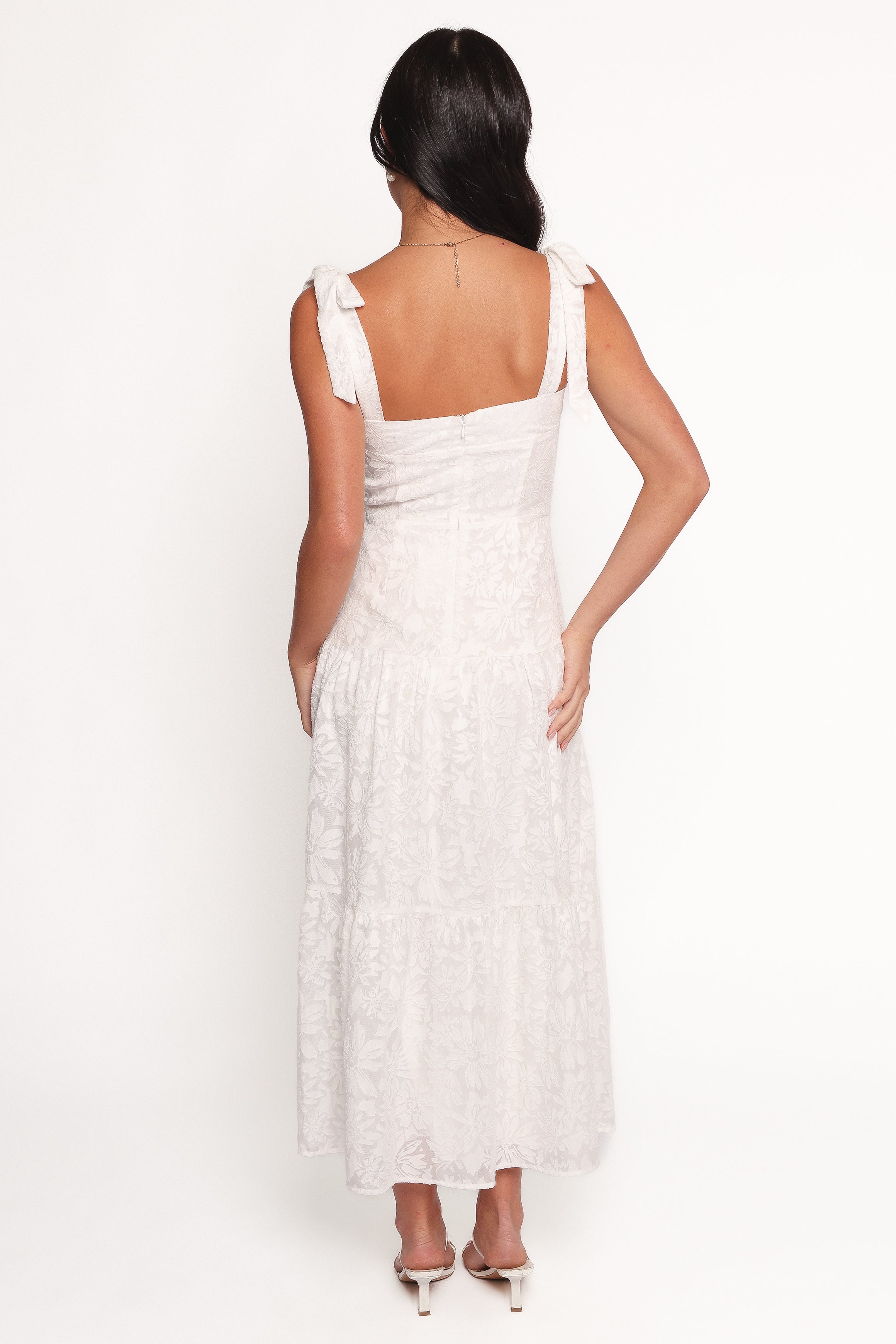 Petal and Pup USA DRESSES Lavinia Maxi Dress - White Floral