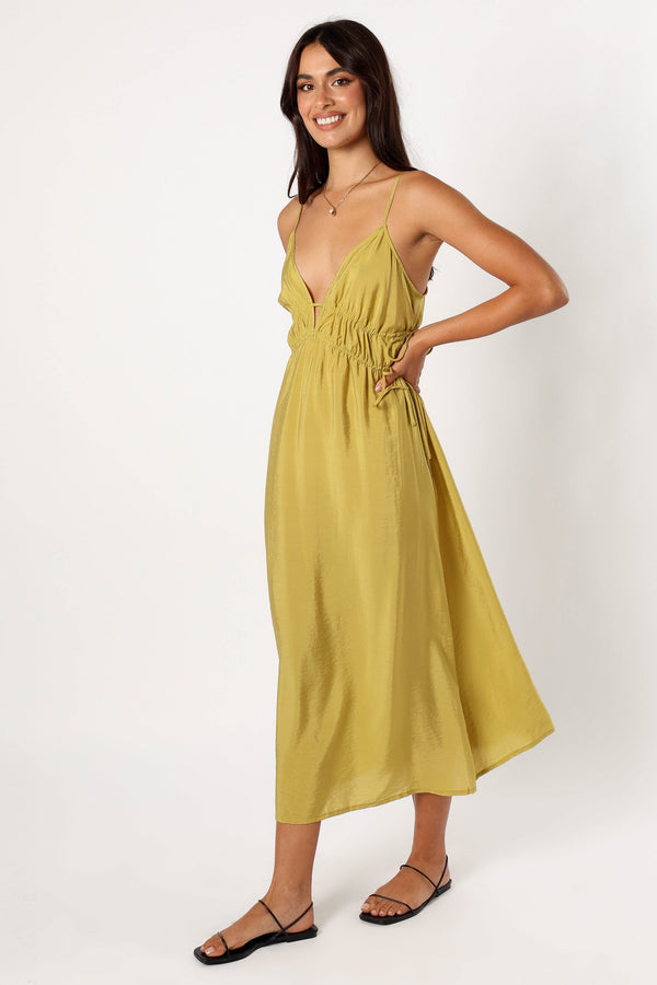 Petal and Pup USA DRESSES Layton Midi Dress - Olive