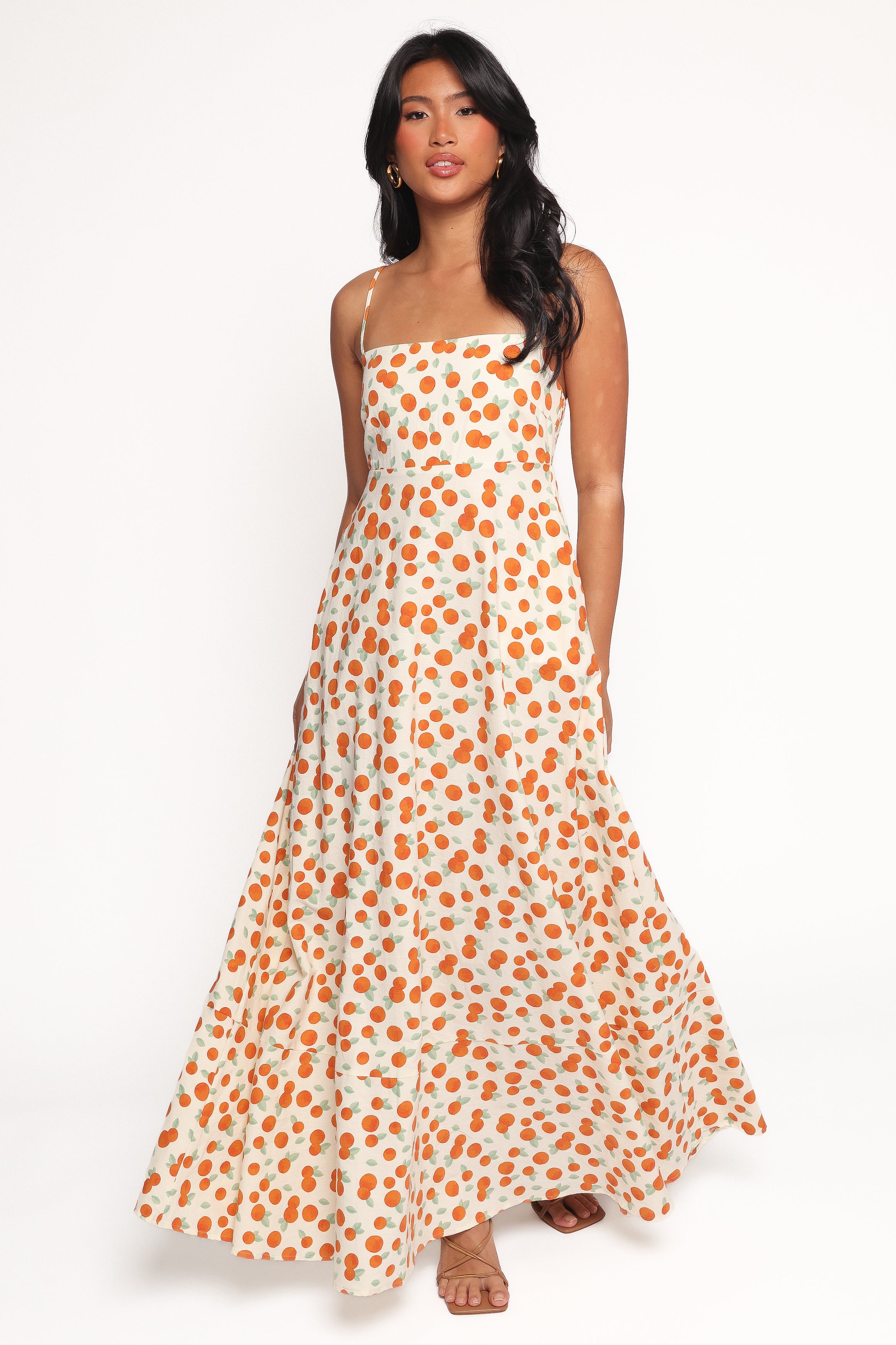 Petal and Pup USA DRESSES Leah Maxi Dress - Clementine Print