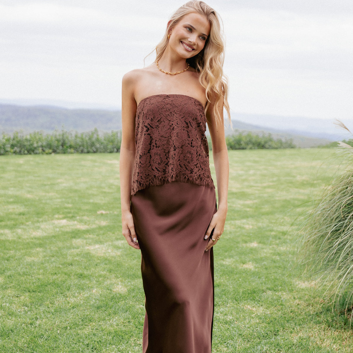maxi dress tube top Petal and Pup Women's Lelita Strapless Maxi Dress