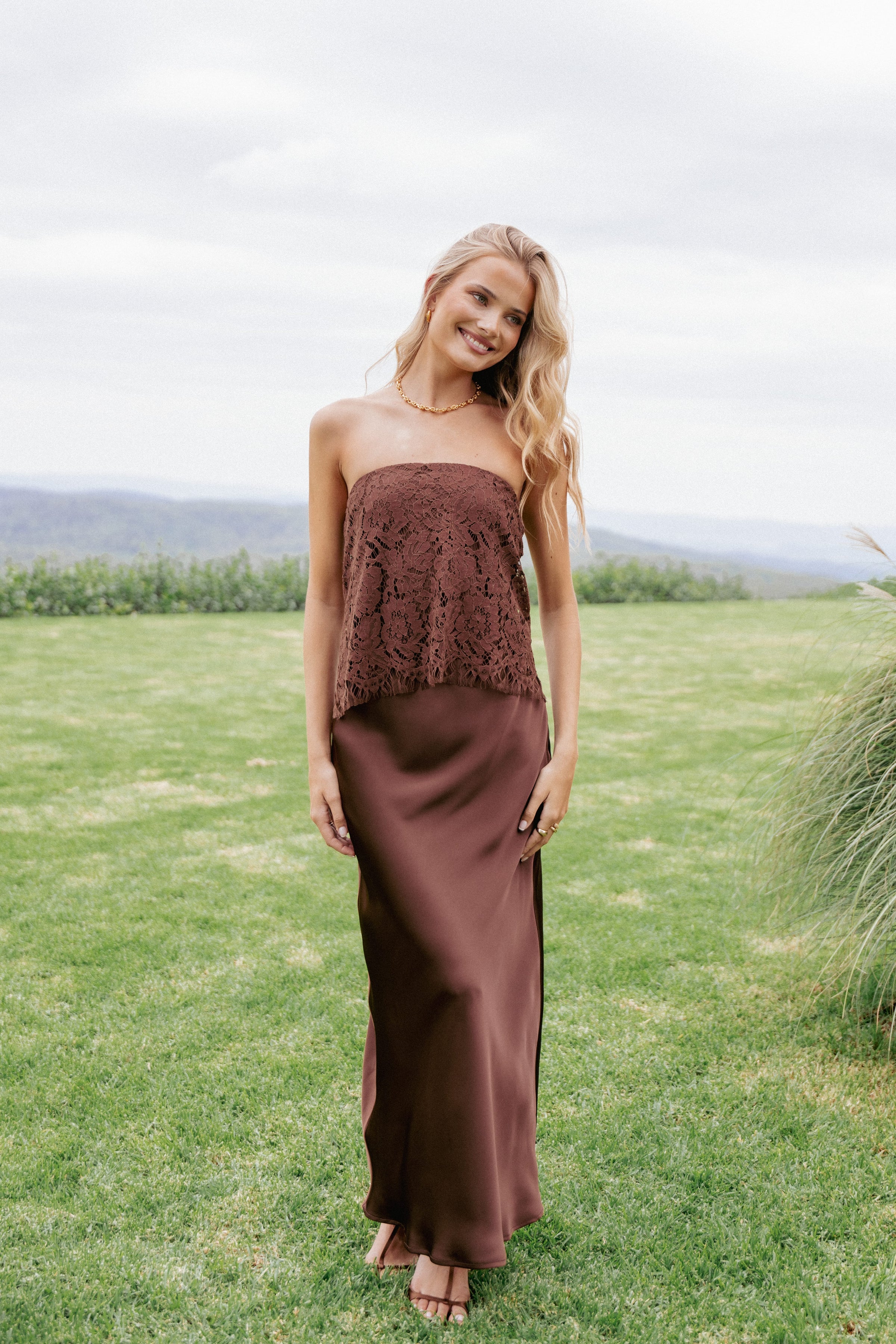 Lelita Strapless Maxi Dress - Brown | Petal & Pup USA Lelita Strapless Maxi Dress - Brown | Petal & Pup USA