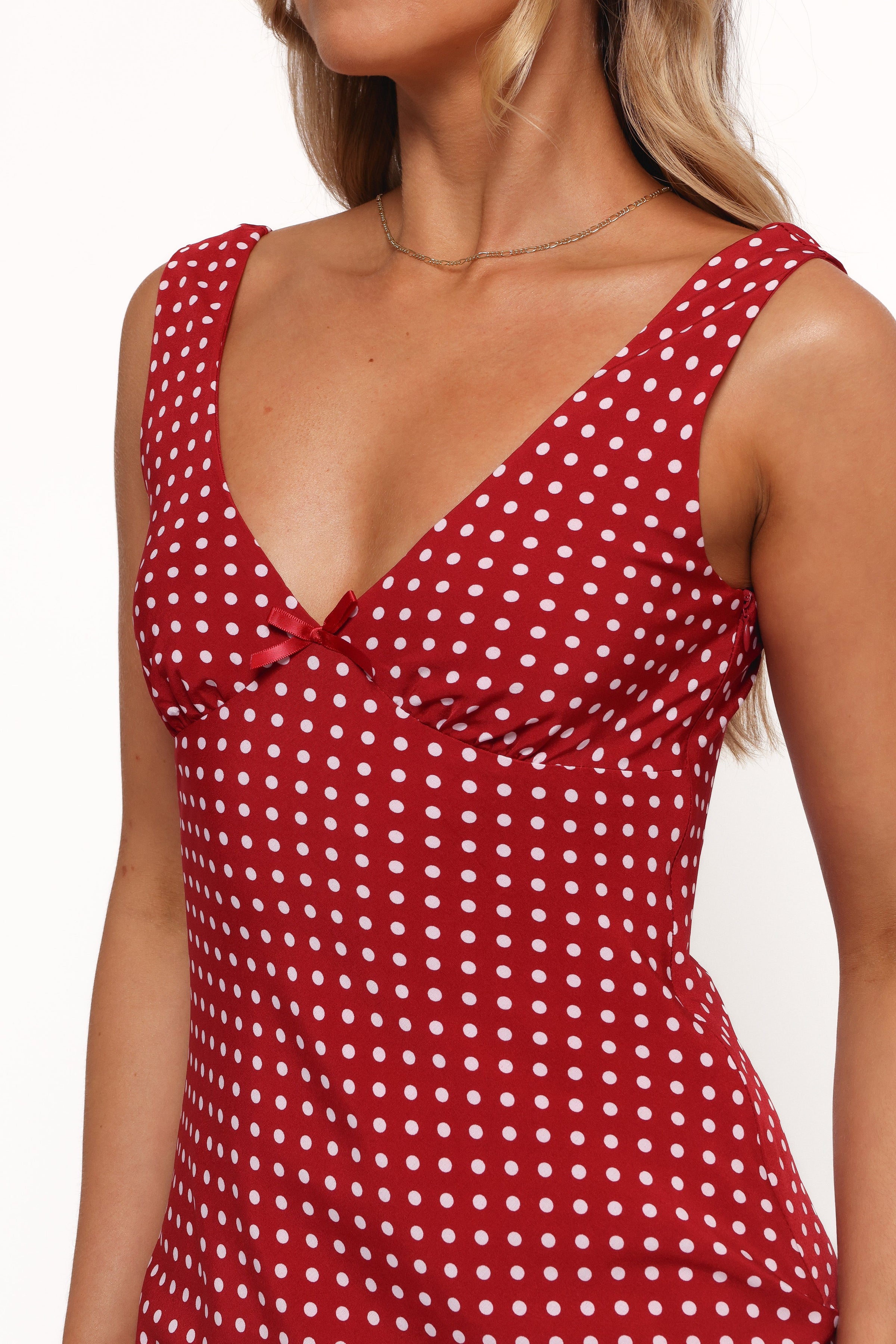 Petal and Pup USA DRESSES Leni Maxi Dress - Red Polka Dot