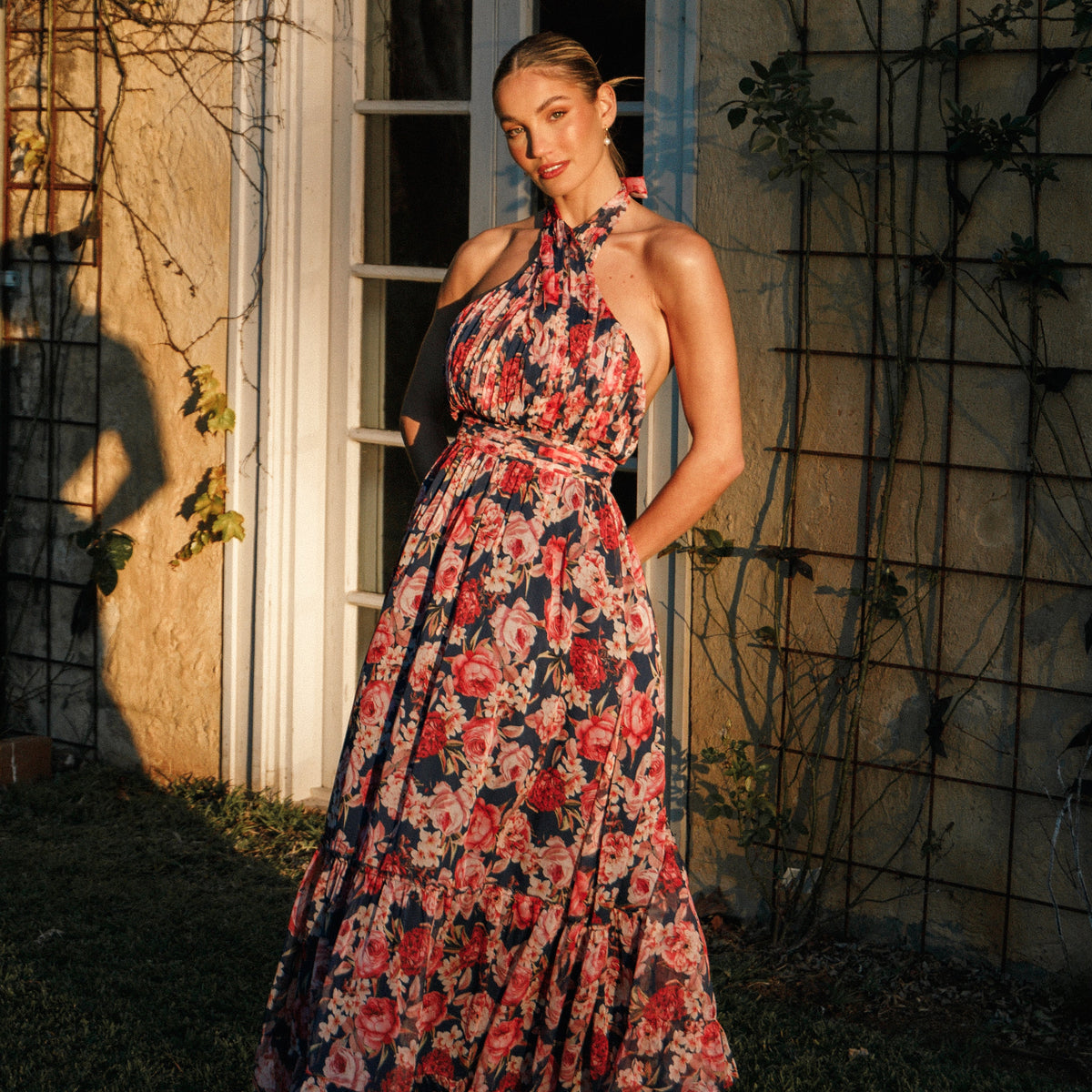 chinese dress ladies Petal and Pup Women's Lennon Halterneck Maxi Dress