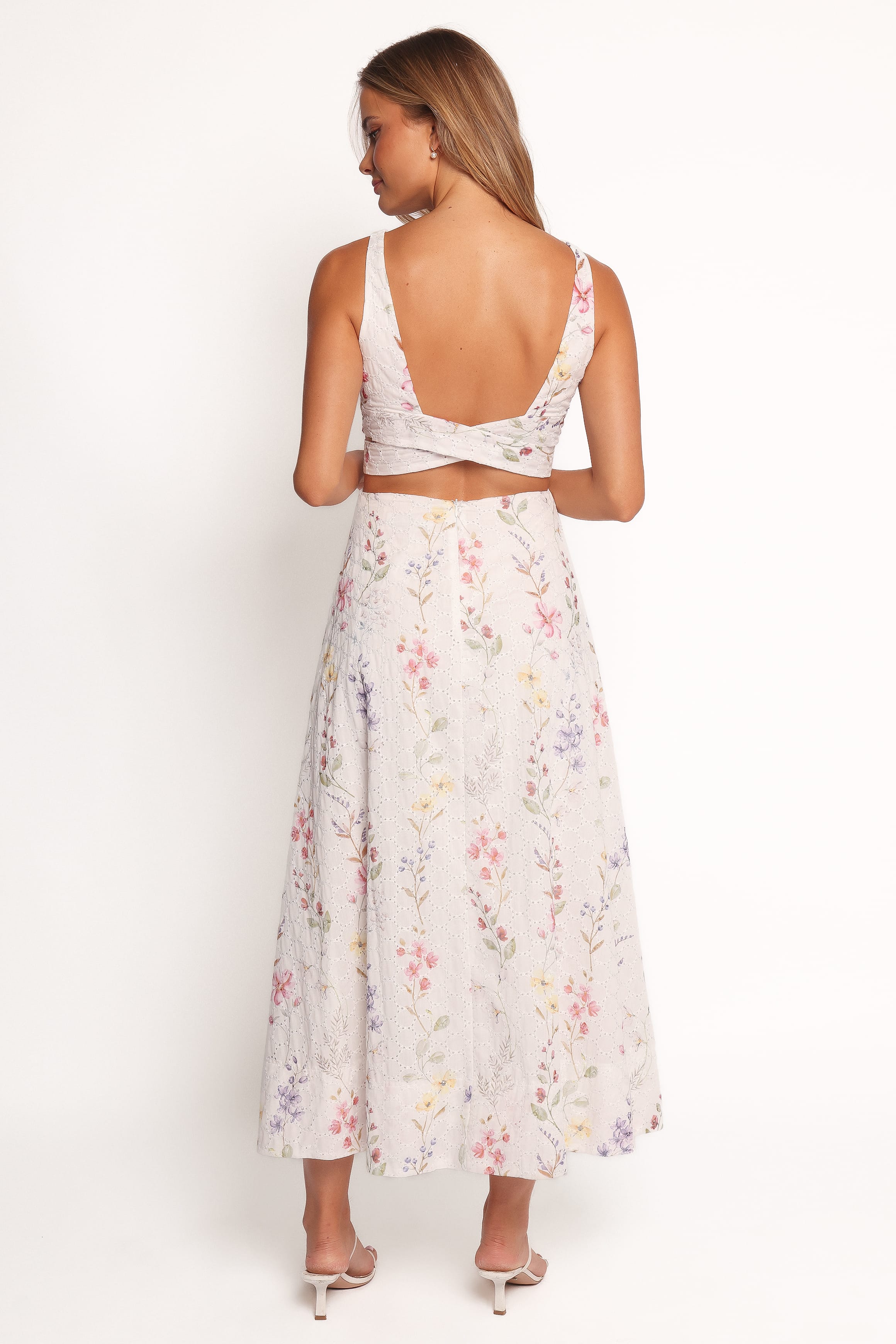 Petal and Pup USA DRESSES Levin Midi Dress - White Floral (Hold for Rack)