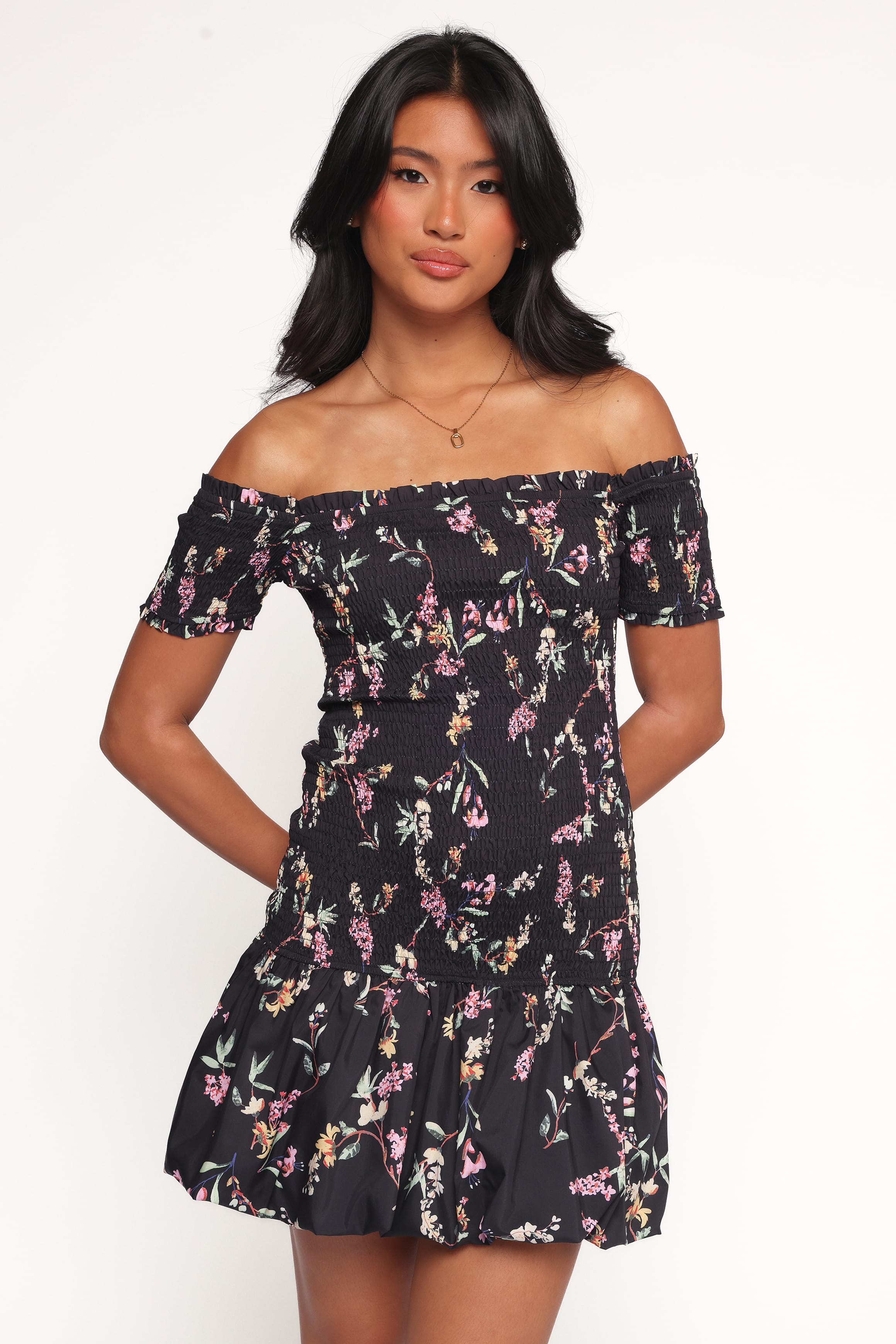 Petal and Pup USA DRESSES Lewis Mini Dress - Black Floral (Hold for Rack)