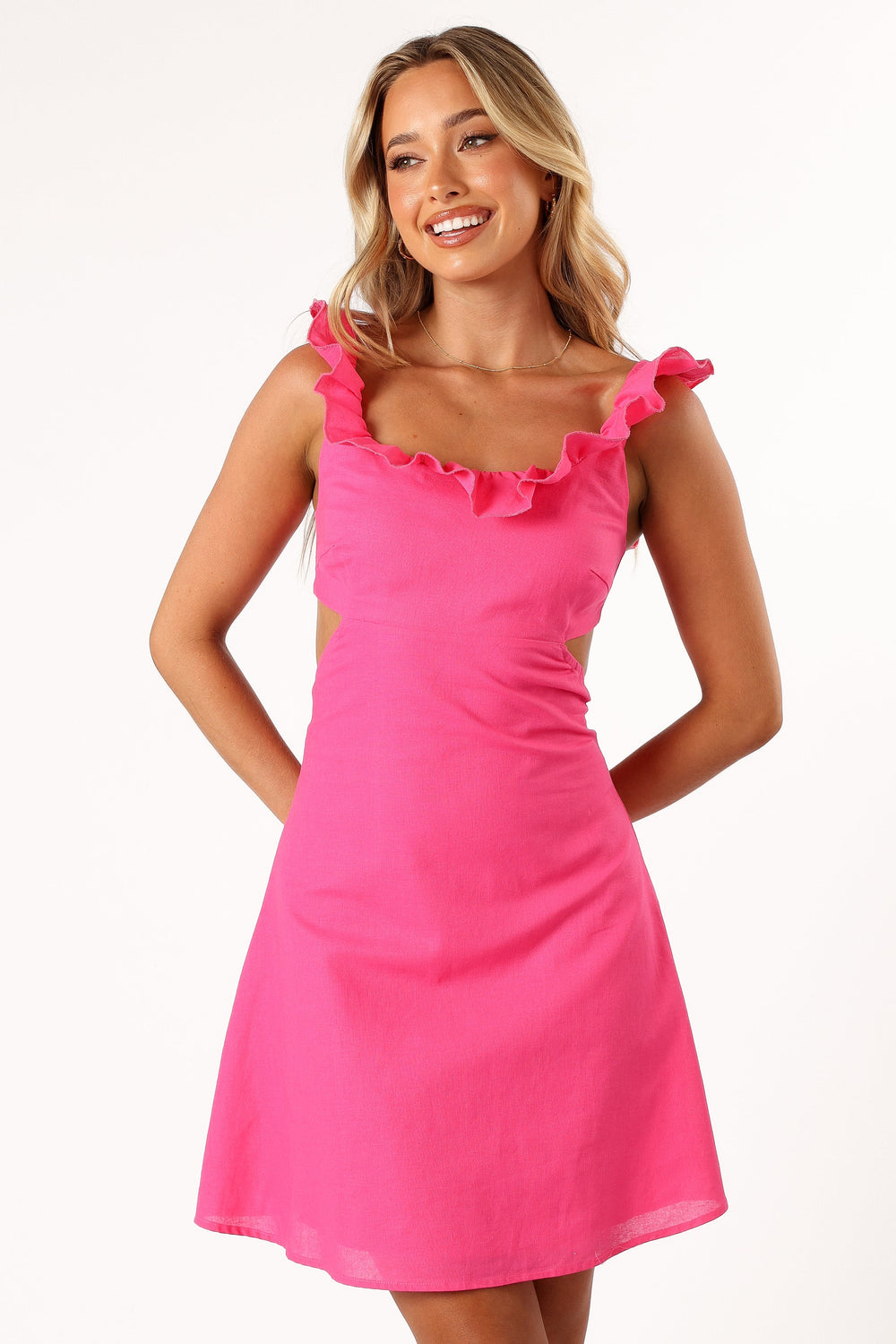 Petal and Pup USA DRESSES Libbie Mini Dress - Hot Pink