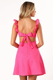 Petal and Pup USA DRESSES Libbie Mini Dress - Hot Pink