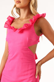 Petal and Pup USA DRESSES Libbie Mini Dress - Hot Pink