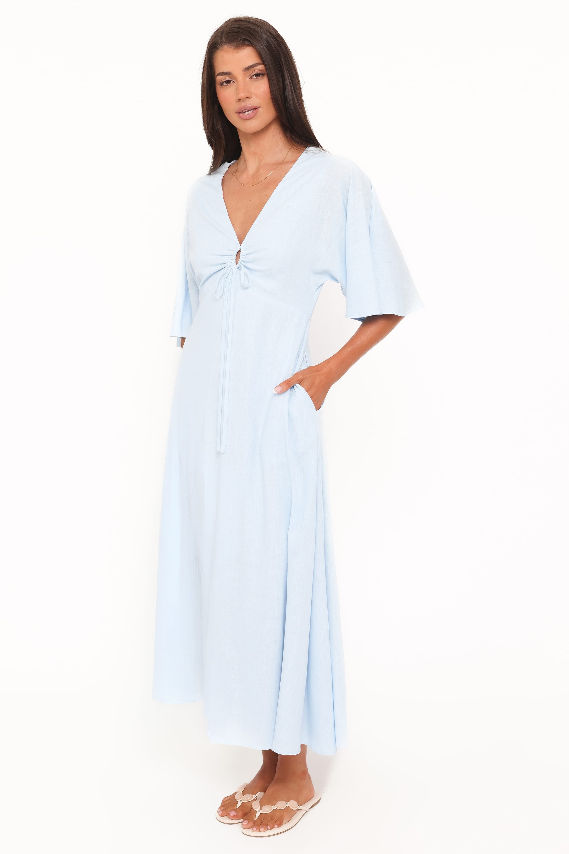 Petal and Pup USA DRESSES Liberty Midi Dress - Light Blue