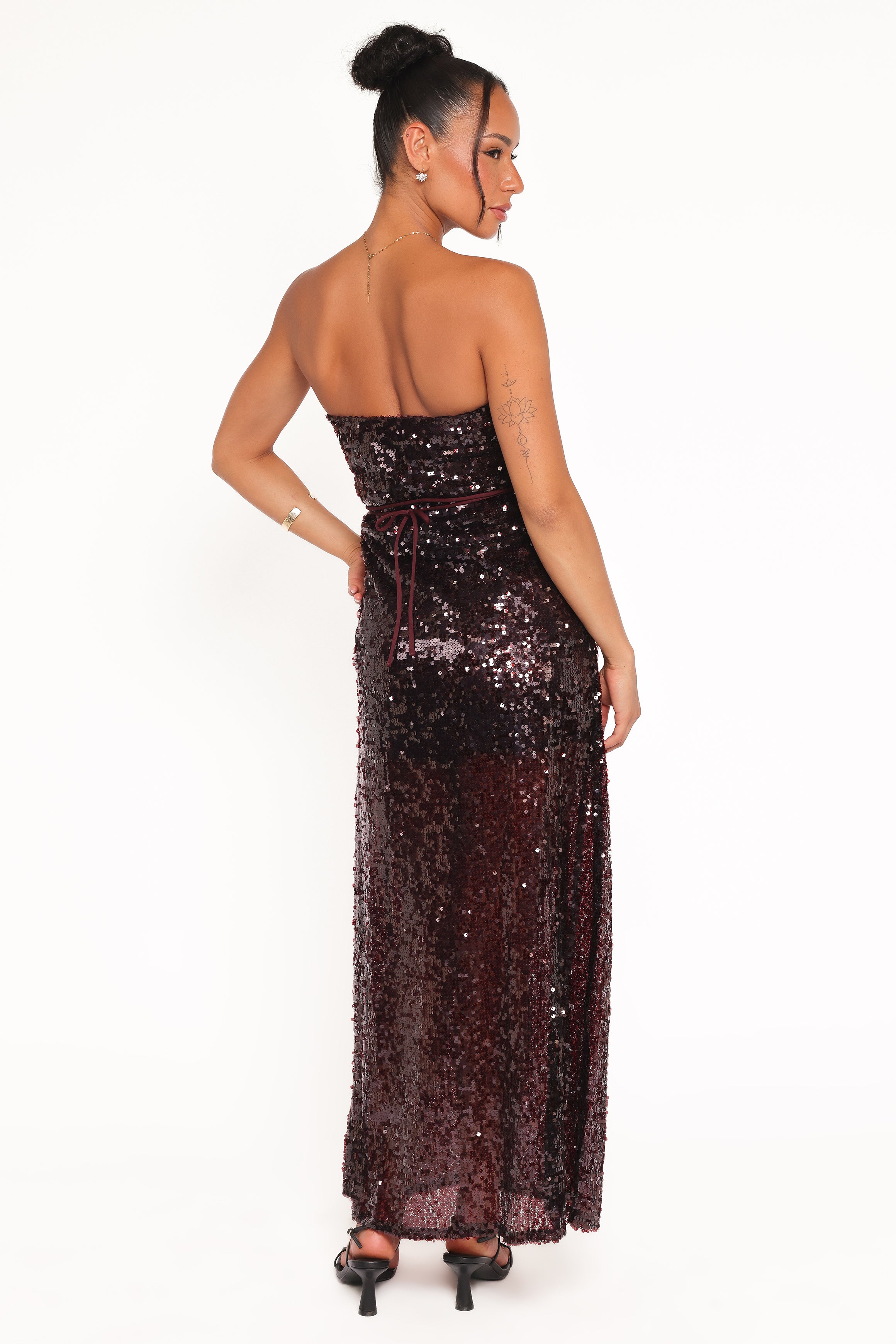 Petal and Pup USA DRESSES Liliane Maxi Dress - Cherry Sequin