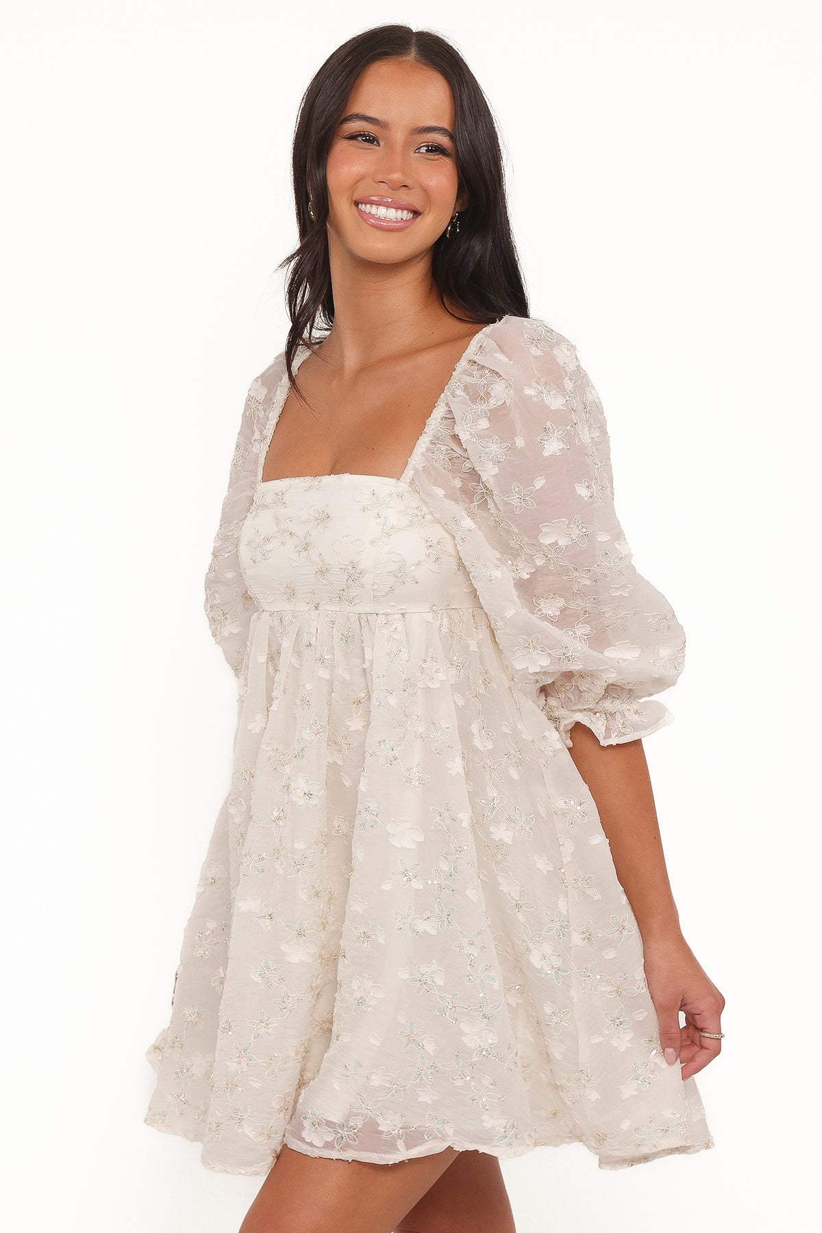 Petal and Pup Women's Lillan Mini Dress - Ivory Sequin