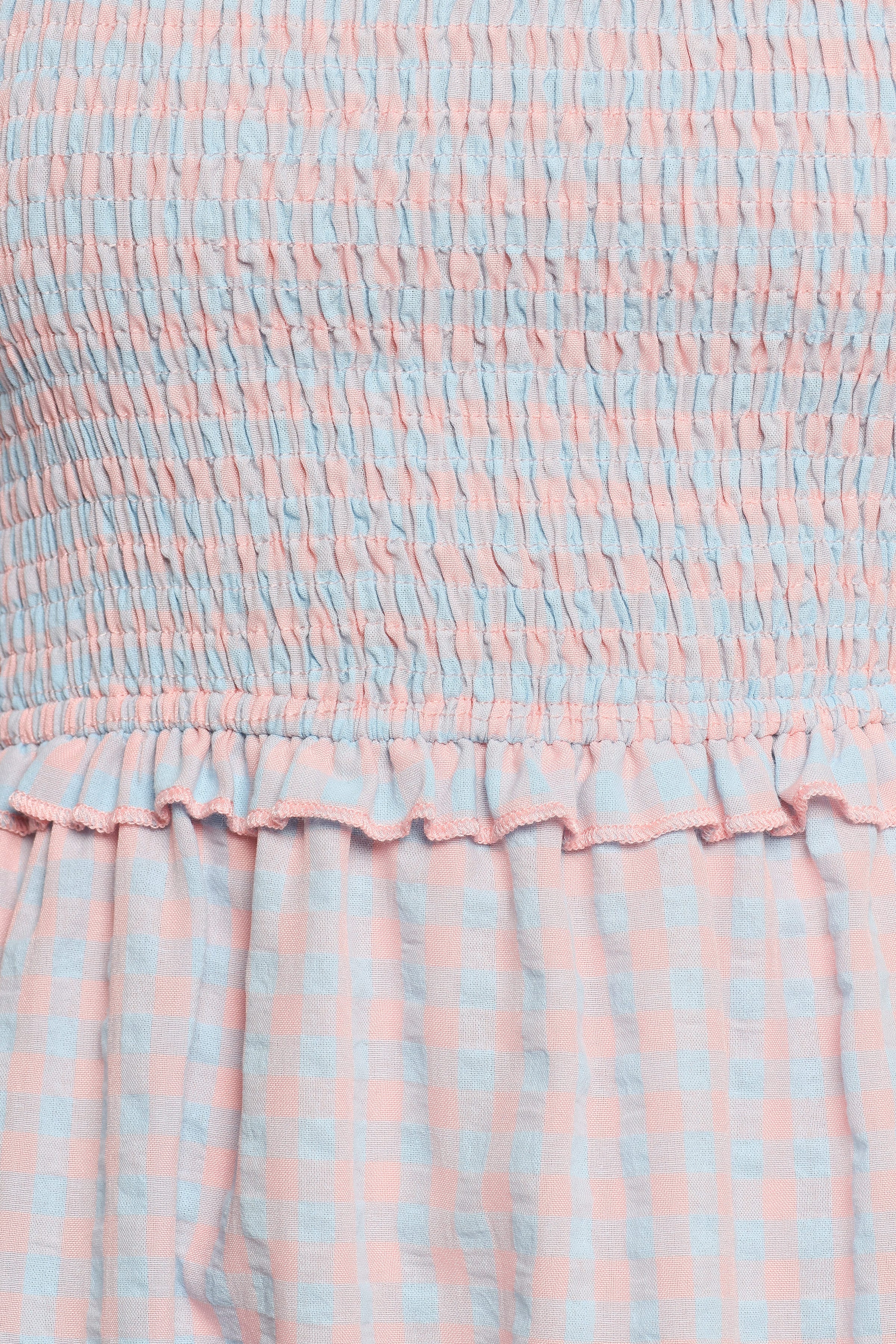 Lille Midi Dress - Blue Gingham