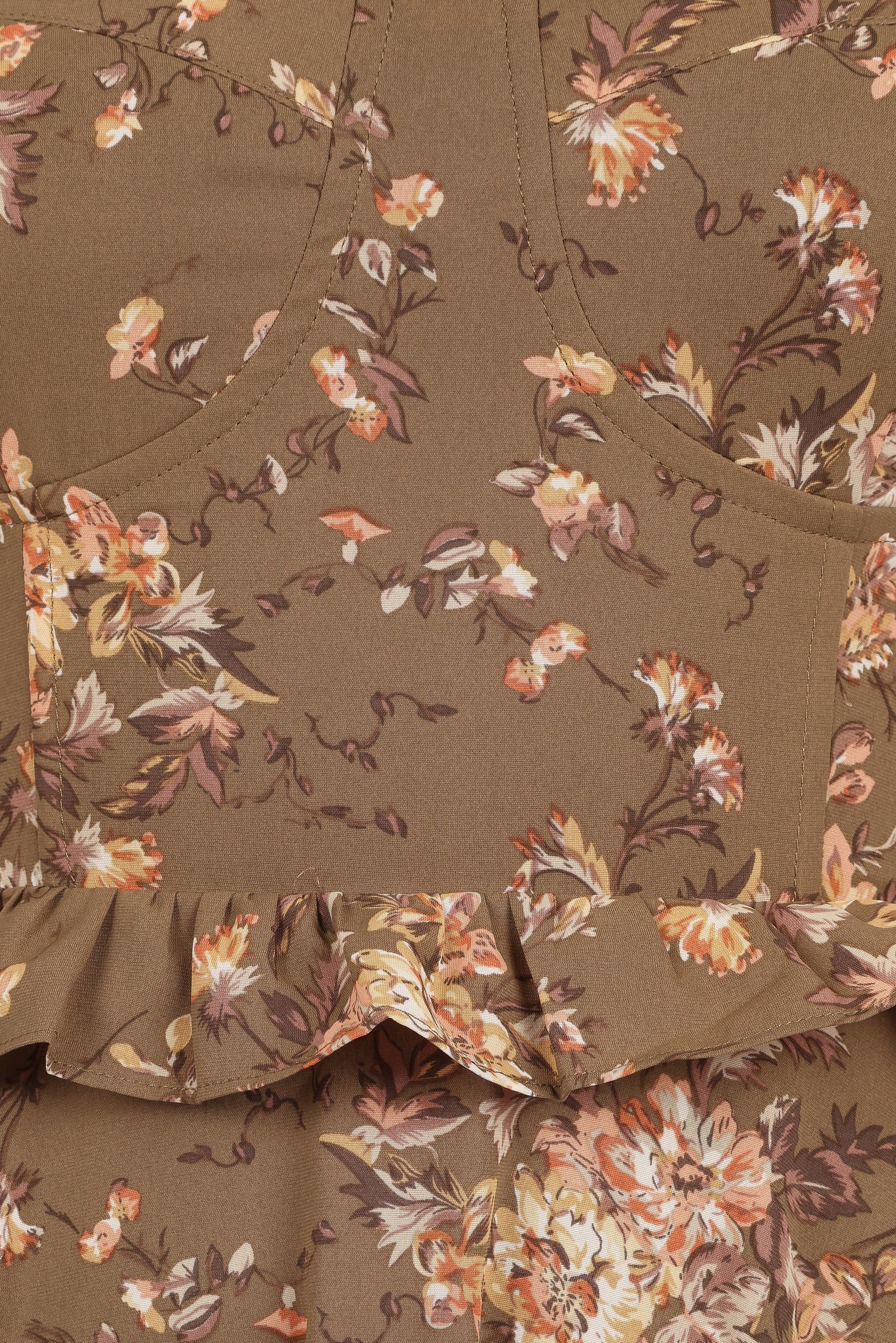 Petal and Pup USA DRESSES Lillee Tiered Maxi Dress - Olive Print