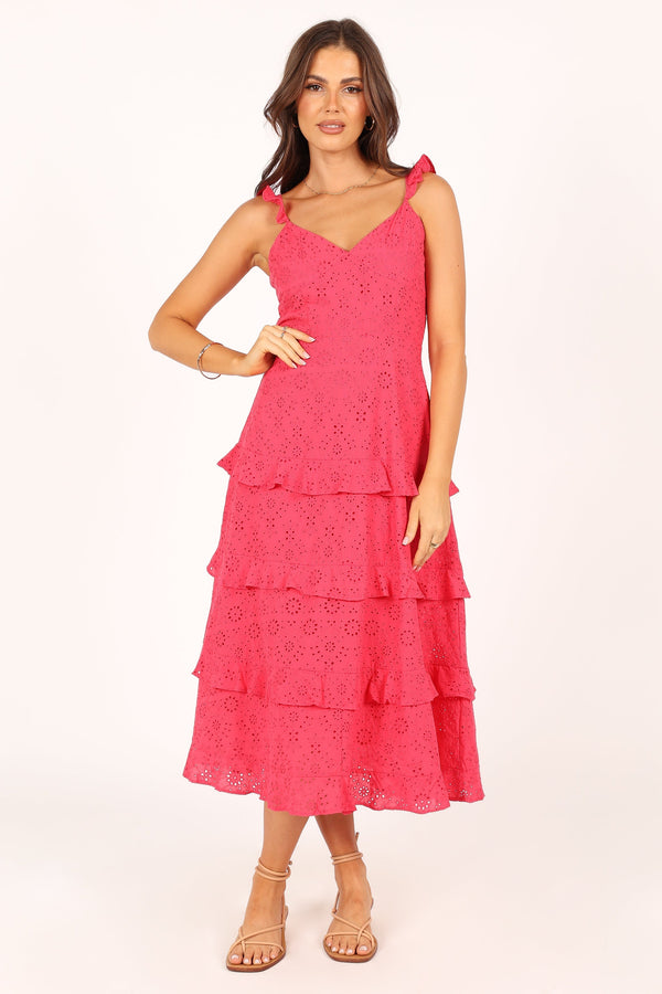 Petal and Pup USA DRESSES Lillian Midi Dress - Pink