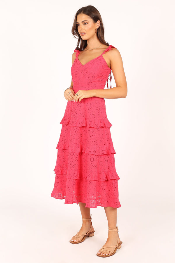 Petal and Pup USA DRESSES Lillian Midi Dress - Pink