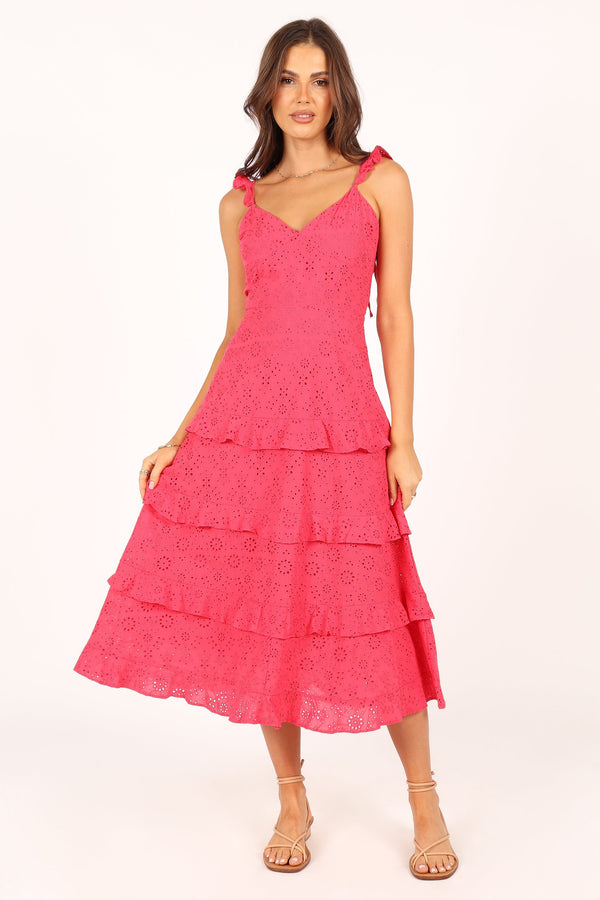 Petal and Pup USA DRESSES Lillian Midi Dress - Pink