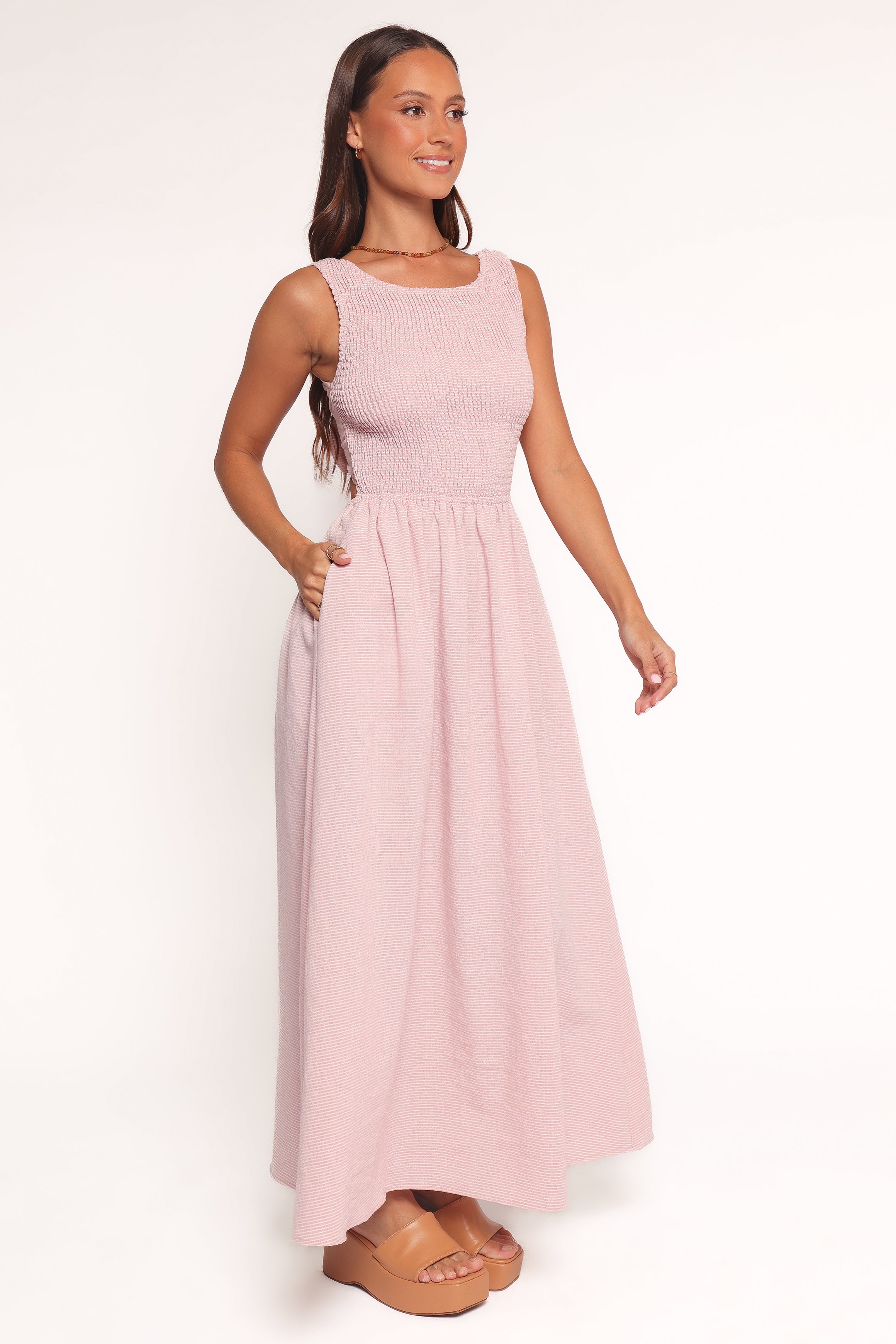 Petal and Pup USA DRESSES Lillie Maxi Dress - Pale Pink