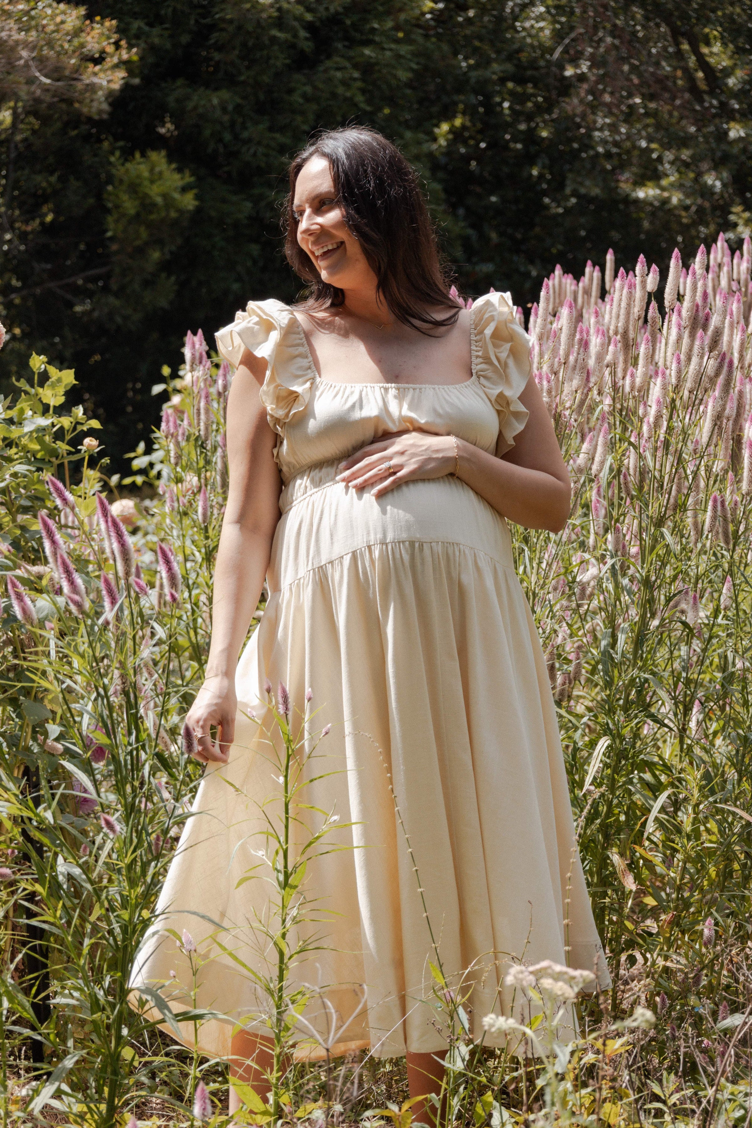 butter yellow midi dress Marlice Silk Midi Dress in Butter Yellow