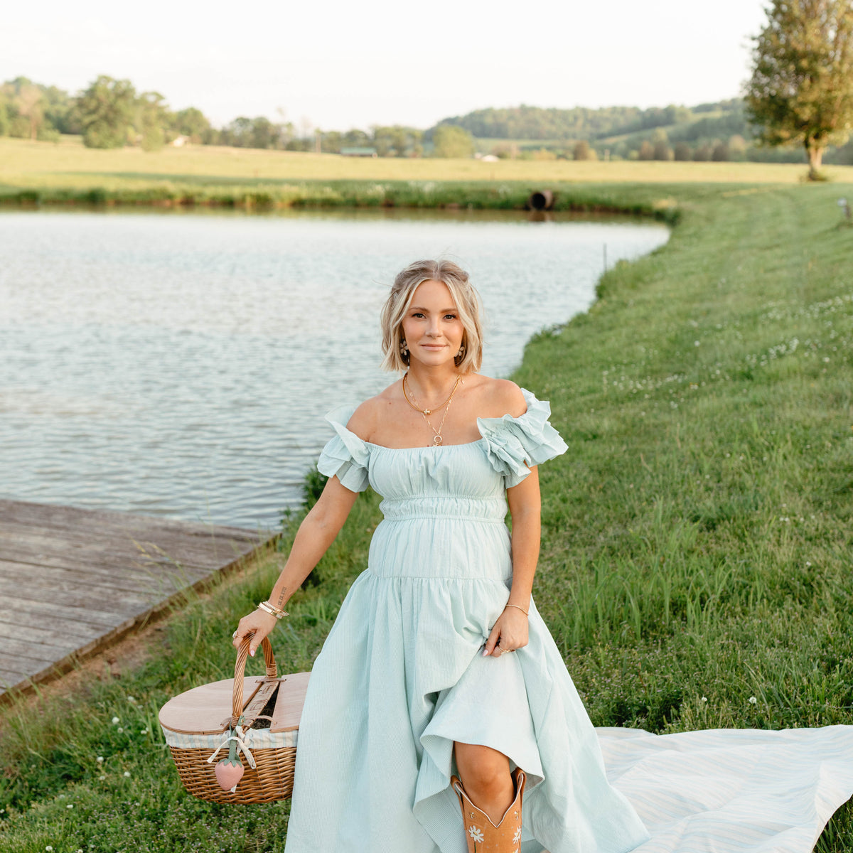 Linda Midi Dress - Green Stripe | Petal & Pup USA Linda Midi Dress - Green Stripe | Petal & Pup USA