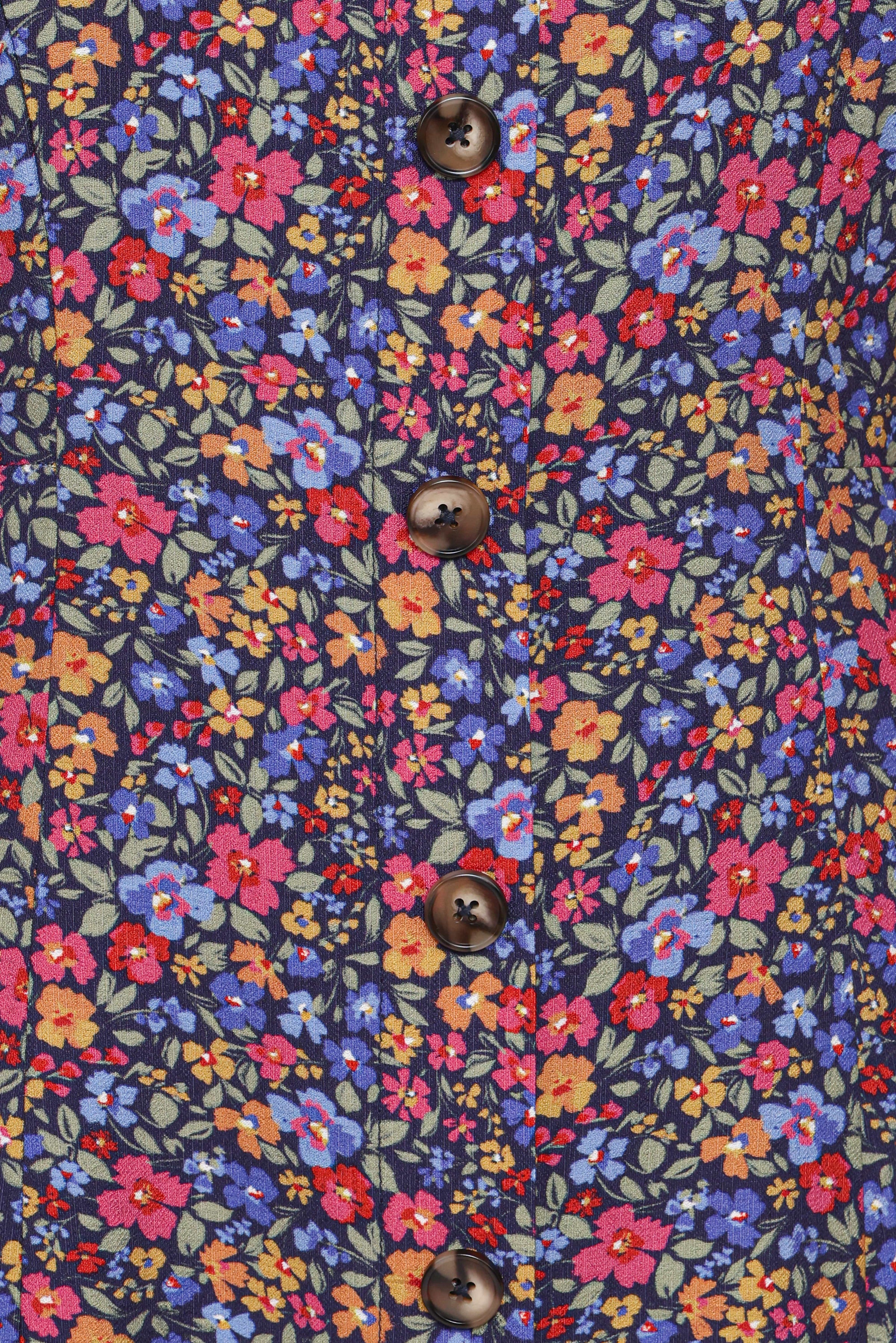 Petal and Pup USA DRESSES Lindsay Mini Dress - Blue Denim Ditsy