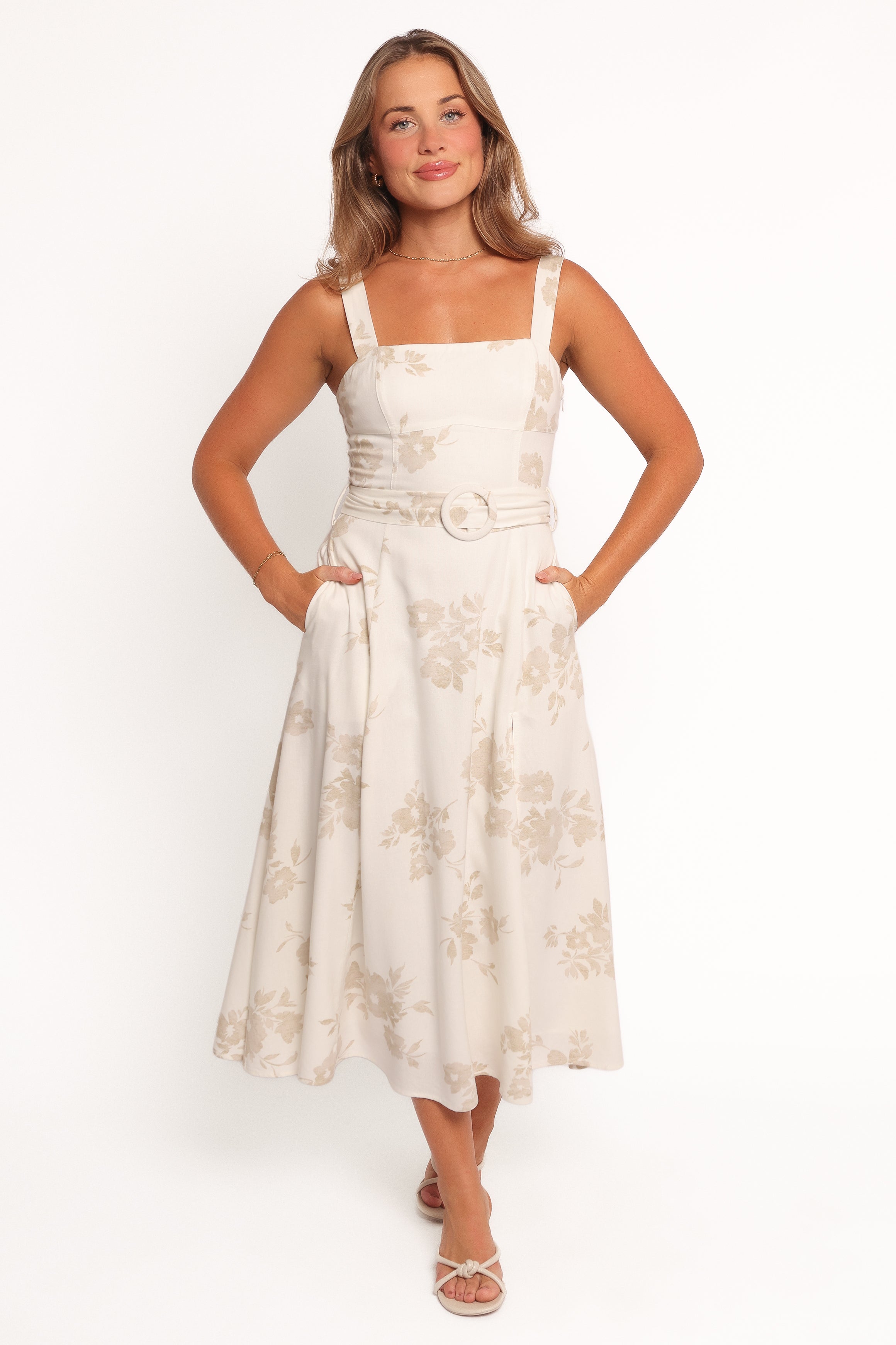 Petal and Pup USA DRESSES Liora Midi Dress - Antique White