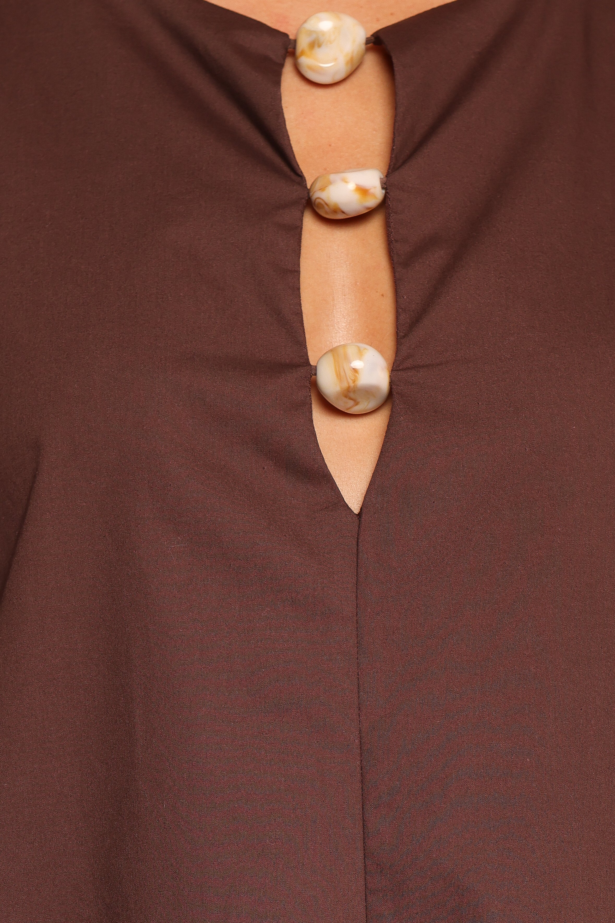 Petal and Pup USA DRESSES Lirael Mini Dress - Espresso