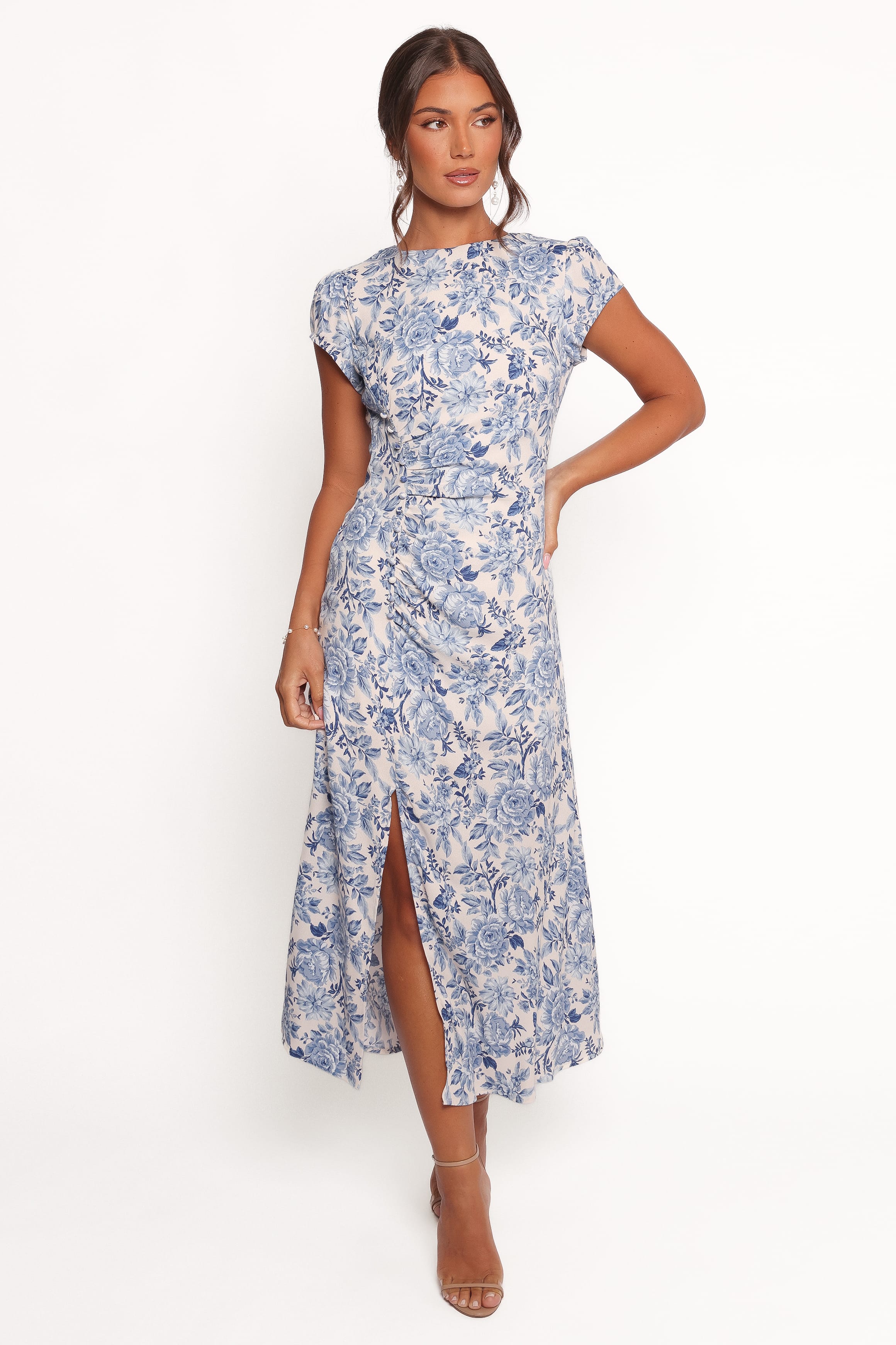 Lisbeth Midi Dress - Blue Floral | Petal & Pup USA Lisbeth Midi Dress - Blue Floral | Petal & Pup USA