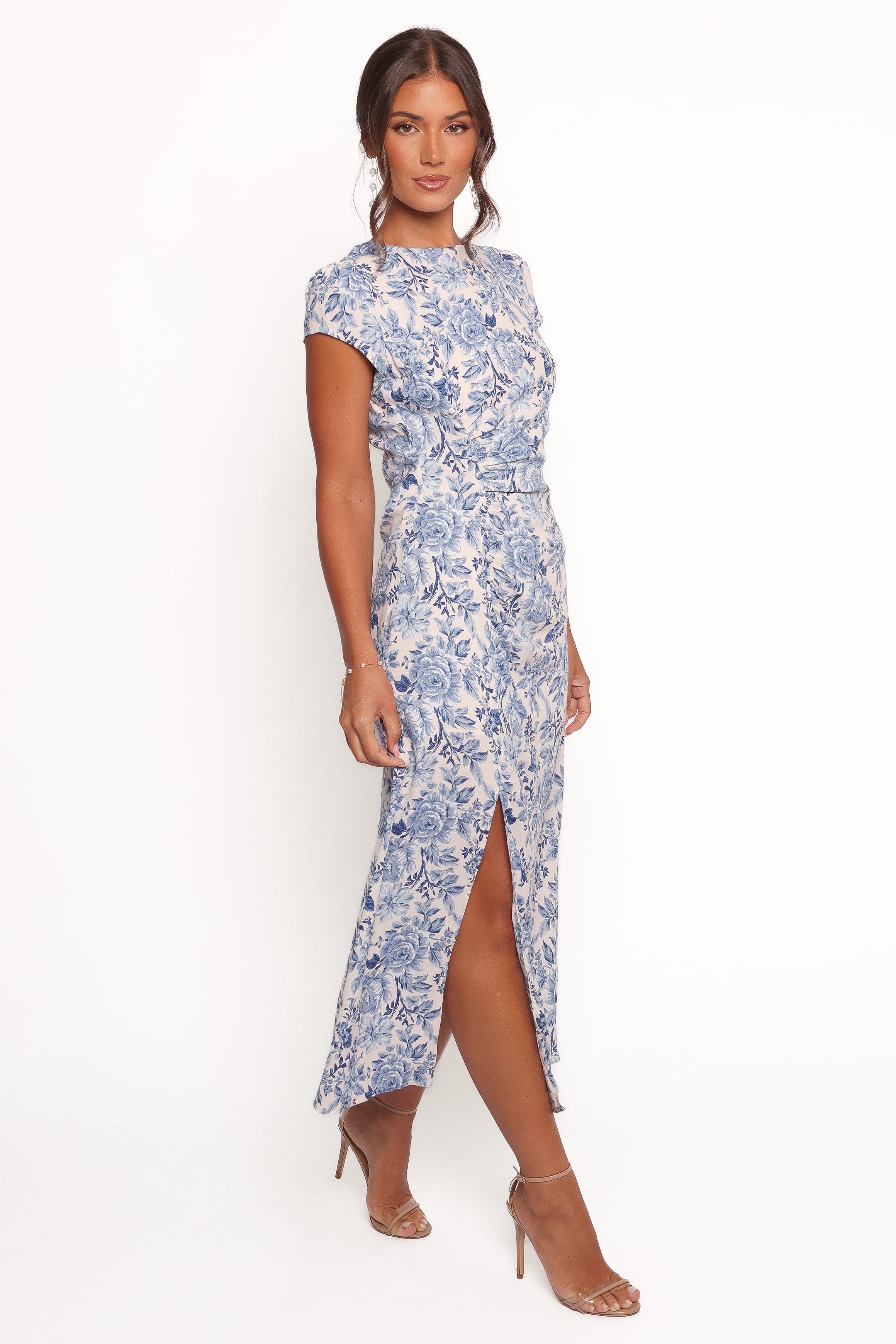 Lisbeth Midi Dress - Blue Floral | Petal & Pup USA Lisbeth Midi Dress - Blue Floral | Petal & Pup USA