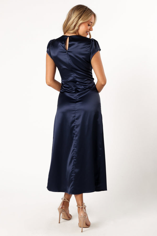 Petal and Pup USA DRESSES Lisbeth Midi Dress - Navy