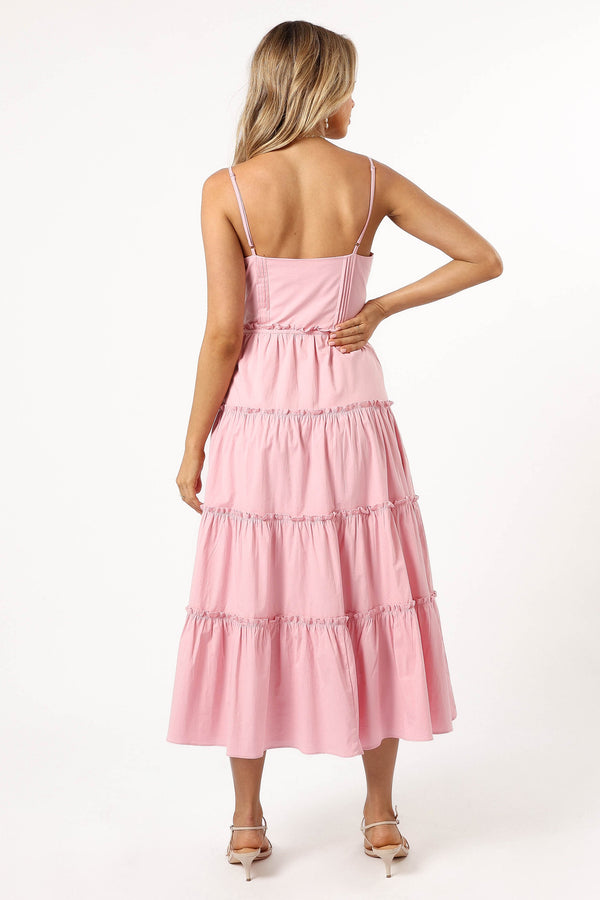 Petal and Pup USA DRESSES Lizza Midi Dress - Pink