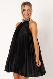 Petal and Pup USA DRESSES Lizzy Halterneck Mini Dress - Black