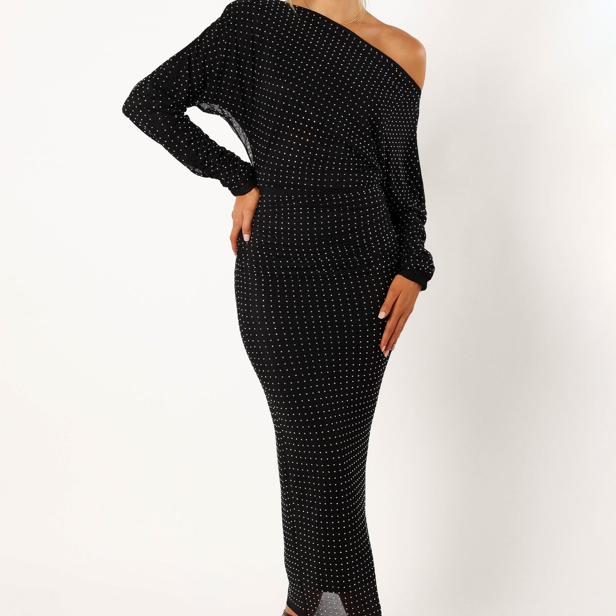 Loeve Long Sleeve Midi Dress - Black, S, Petal & Pup