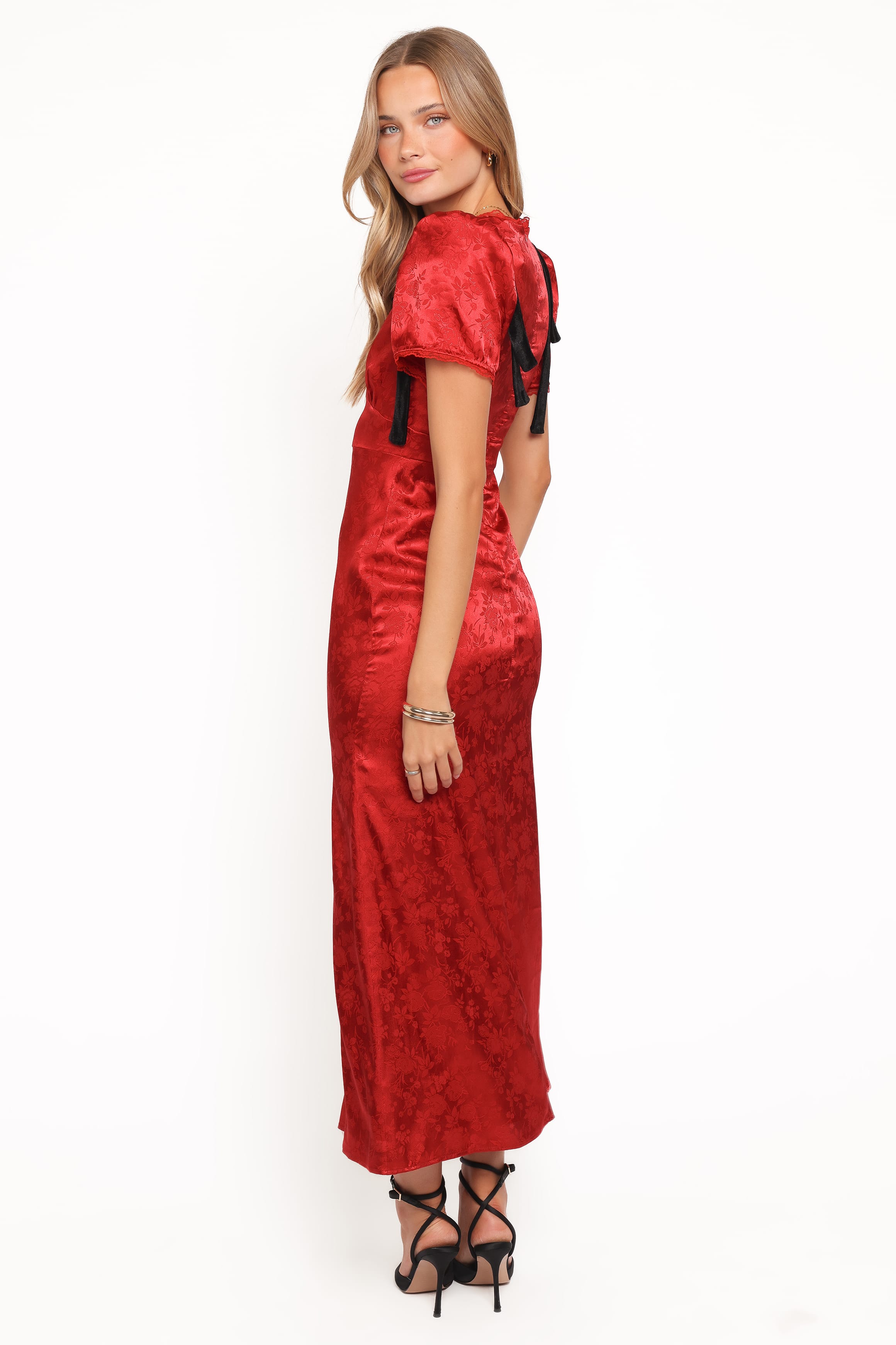 Lomandra Maxi Dress - Red Jacquard | Petal & Pup USA