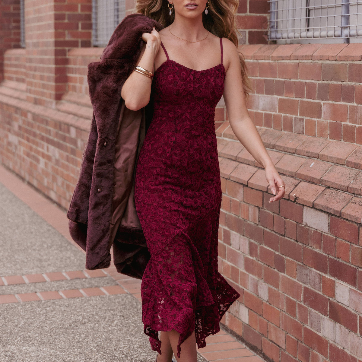 burgundy floral midi dress Gracefully As She Goes Burgundy Floral Midi Dress, Small - The Mint Julep Boutique