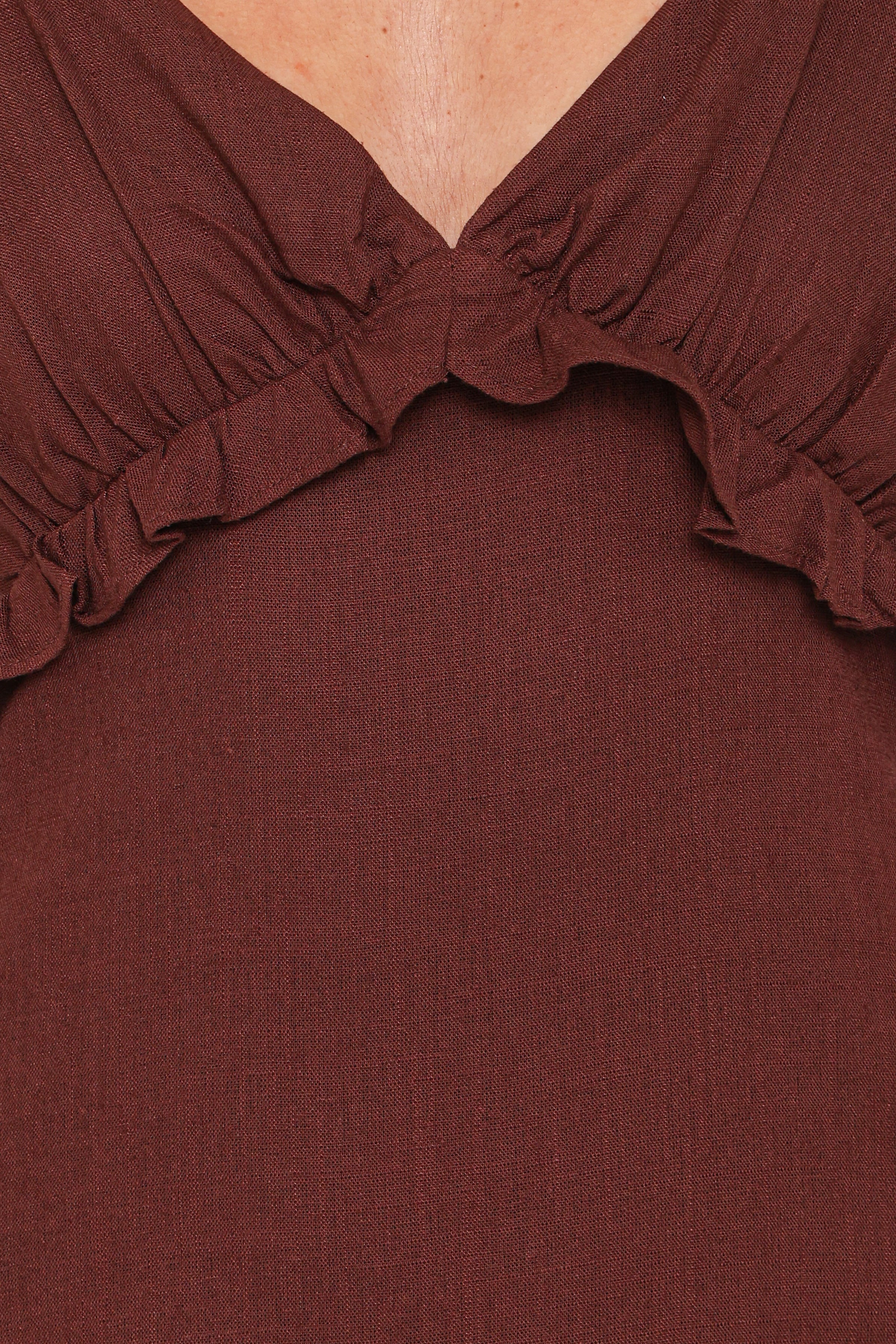 Petal and Pup USA DRESSES Lorella Midi Dress - Dark Brown
