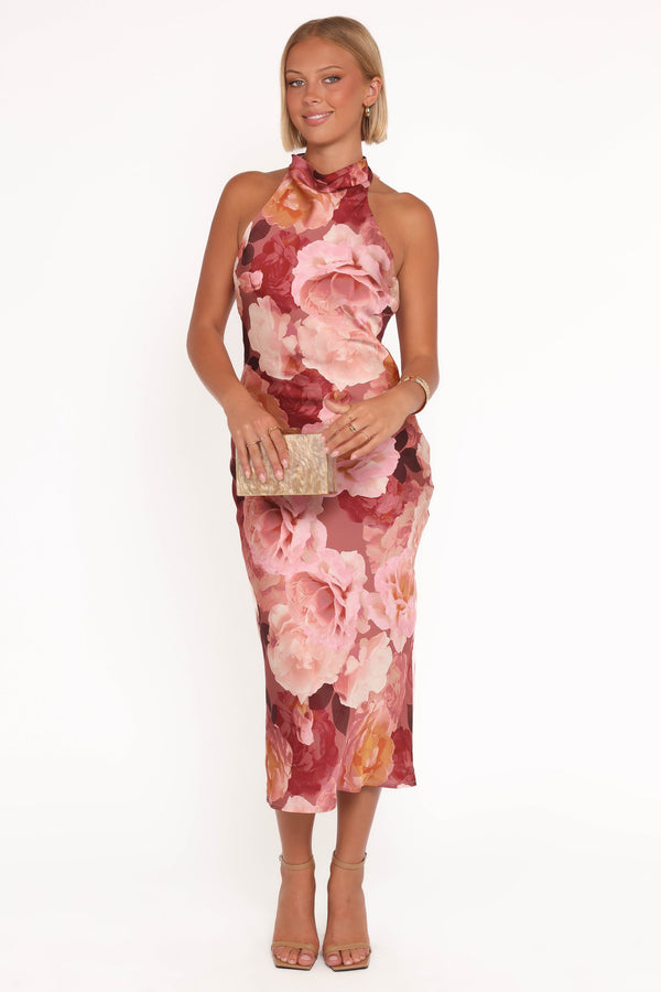 Petal and Pup USA DRESSES Lovett Maxi Halter Dress - Botanical Garden