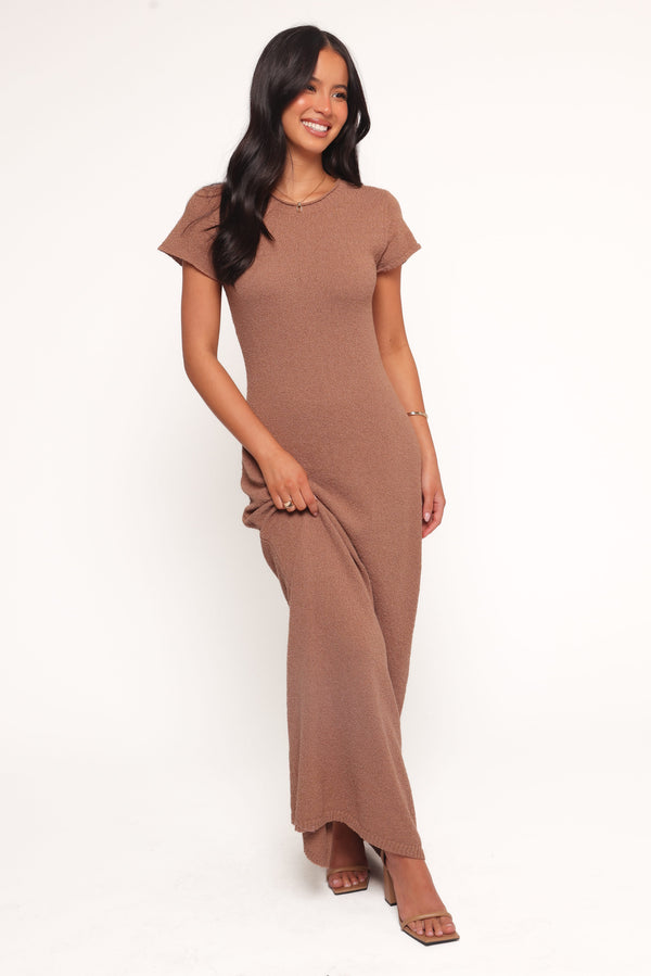 mocha knit dress Vero Moda - Vmhollykarispuff Robe Courte - Femme - Silver mink
