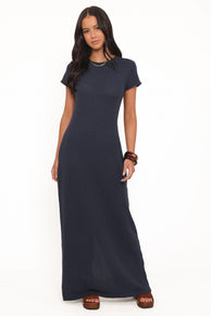 Petal and Pup USA DRESSES Lowell Knit Maxi Dress - Navy