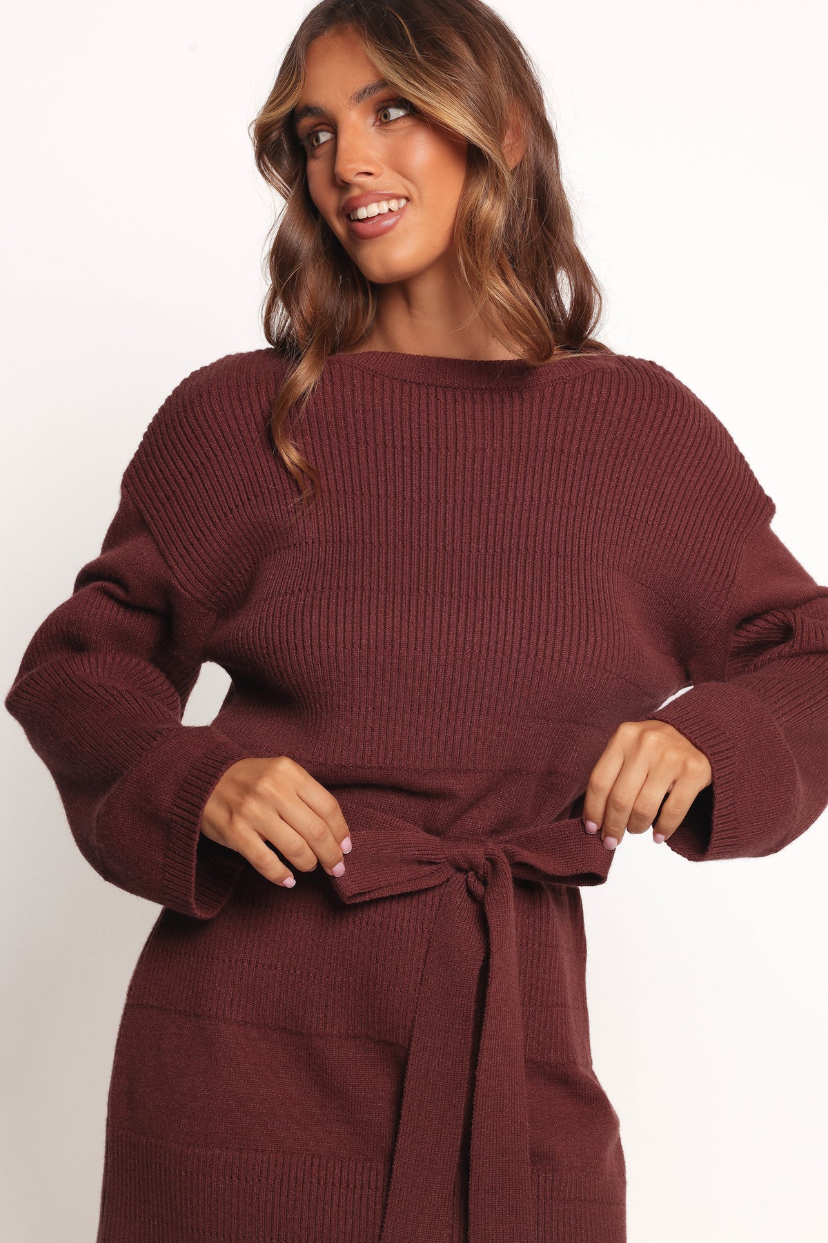 Lucca Mini Sweater Dress - Chocolate Brown | Petal & Pup USA Lucca Mini Sweater Dress - Chocolate Brown | Petal & Pup USA