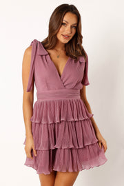 Lue Tiered Mini Dress - Dusty Purple - Petal & Pup USA